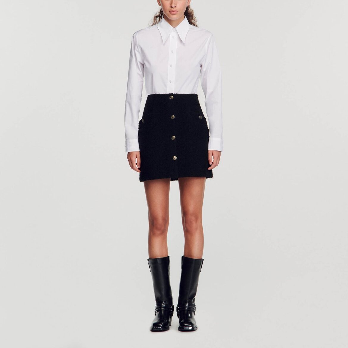 Jupe courte à boutons Sandro seconde main