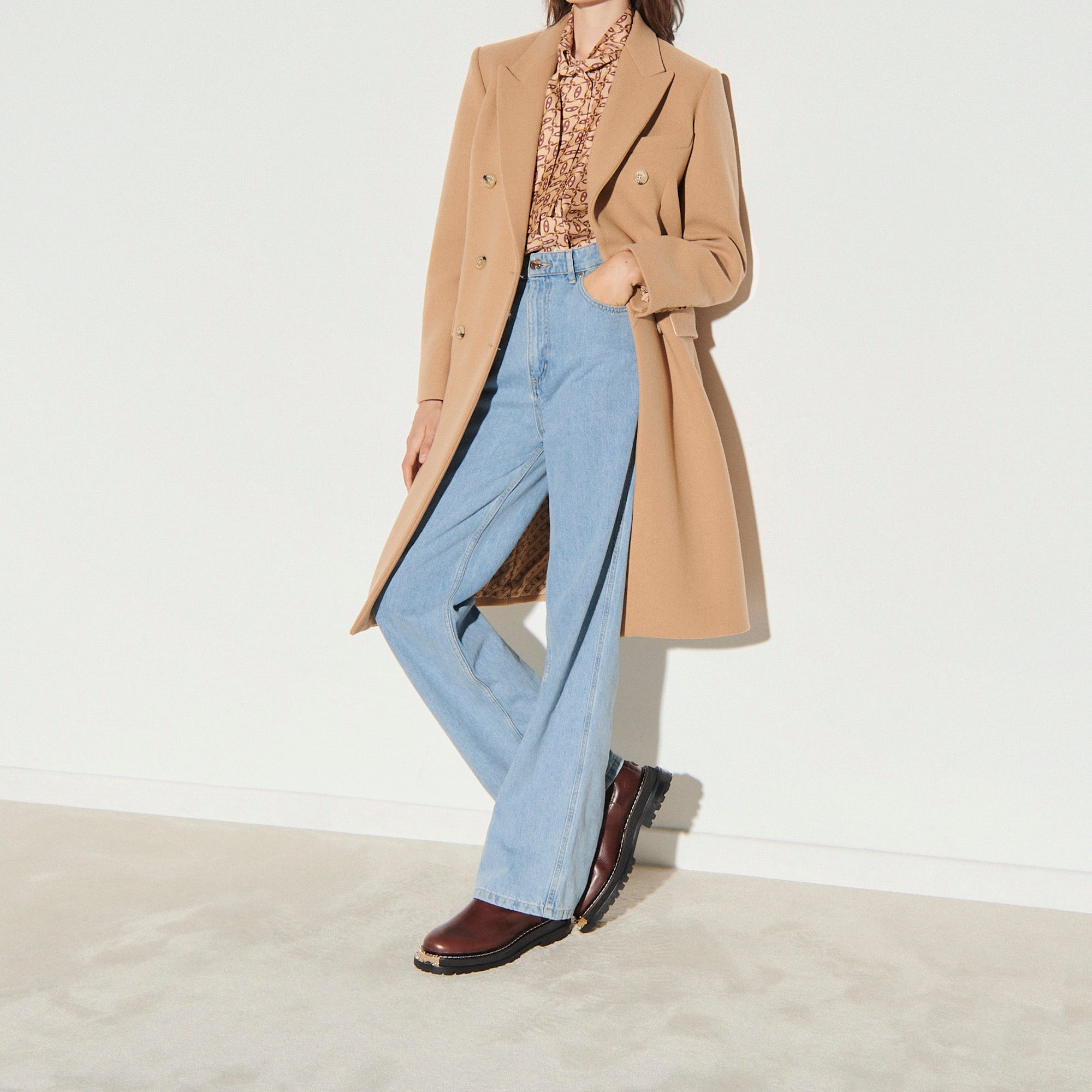 Manteau long double boutonnage croisé Sandro seconde main