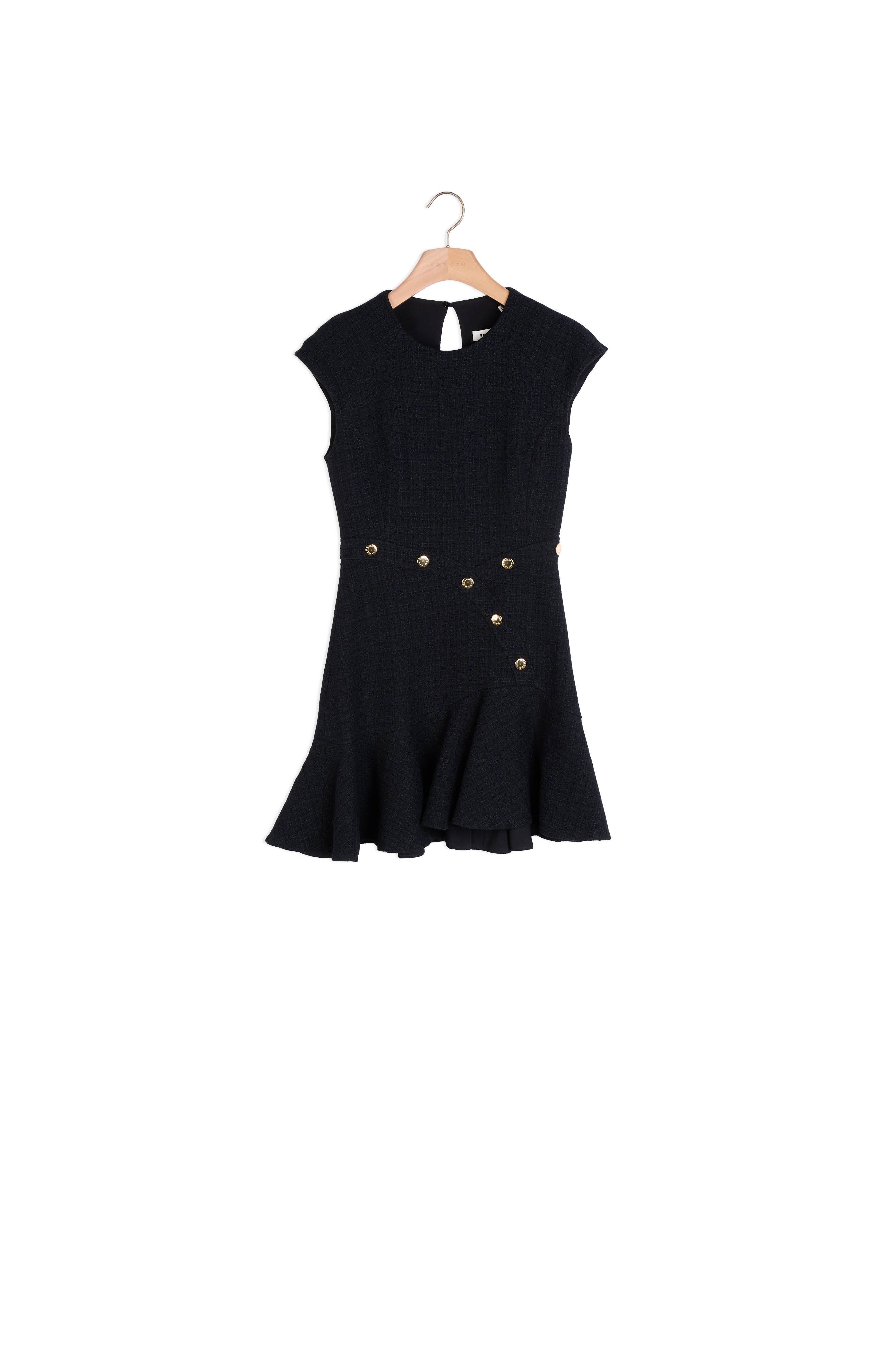 Robe en tweed asymétrique Sandro seconde main