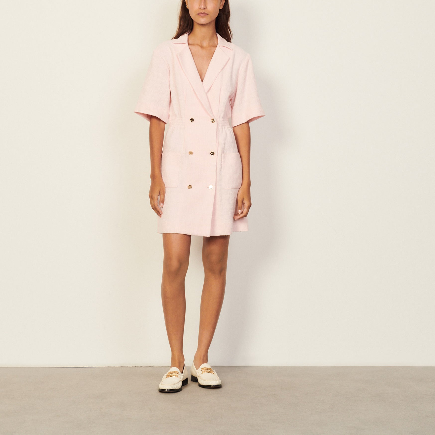 Robe à col tailleur Sandro seconde main