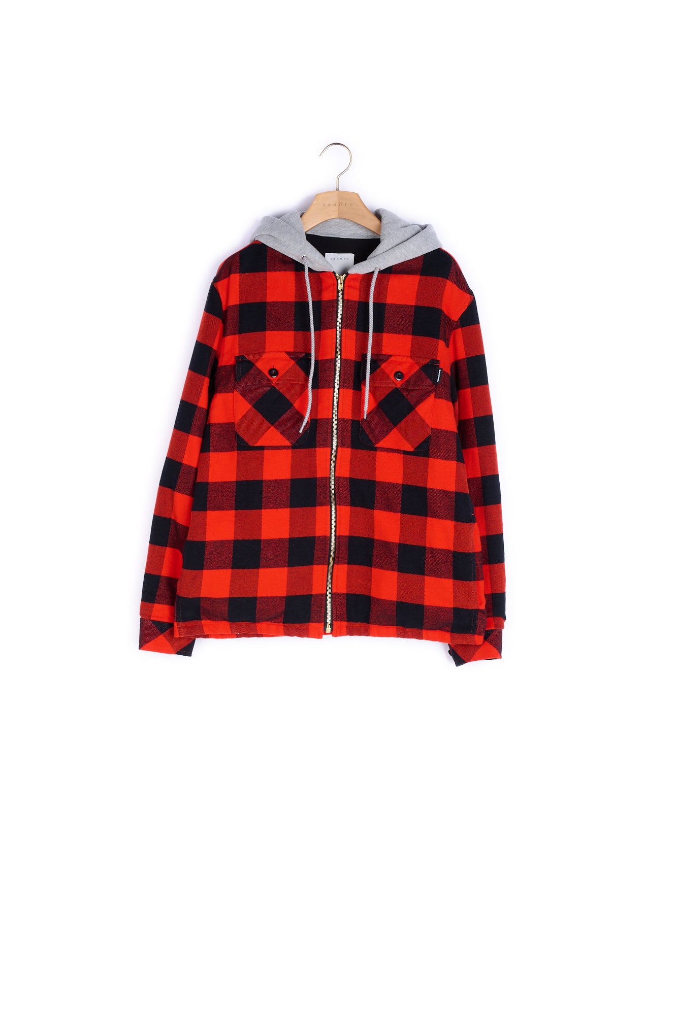 Surchemise à carreaux avec capuche Sandro seconde main