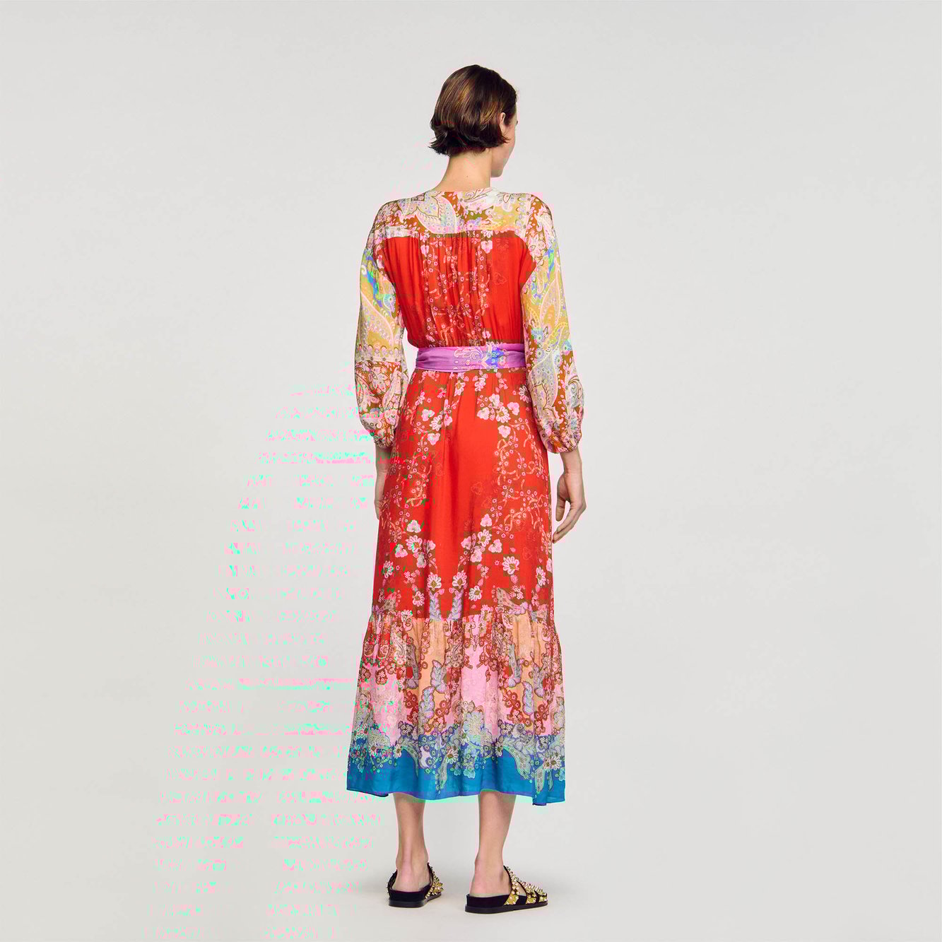 Robe longue portefeuille Sandro seconde main