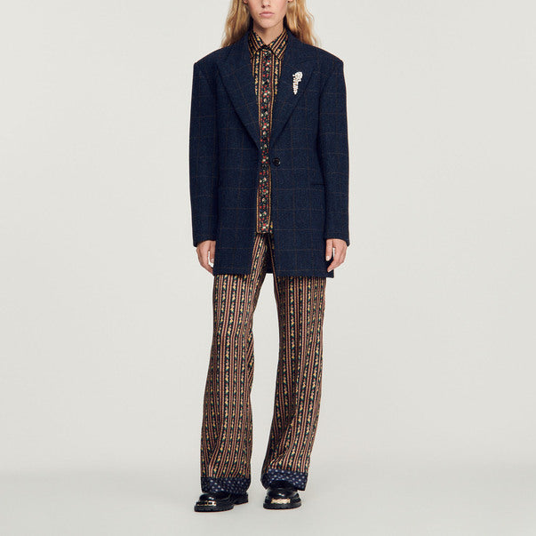 Veste de tailleur à carreaux Sandro seconde main