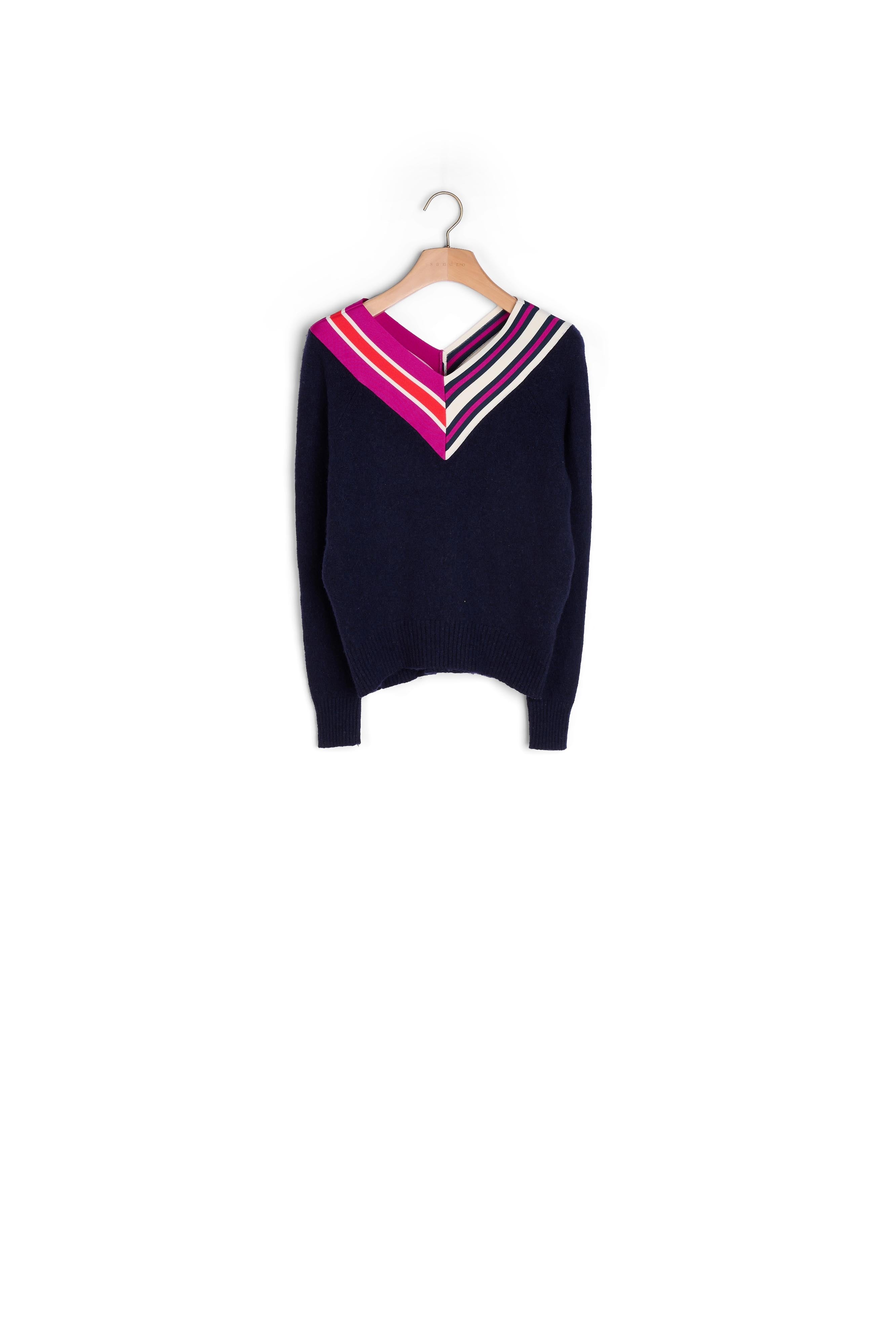 Pull à encolure croisée Sandro seconde main