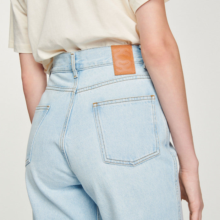 Jean délavé à revers contrasté Sandro seconde main