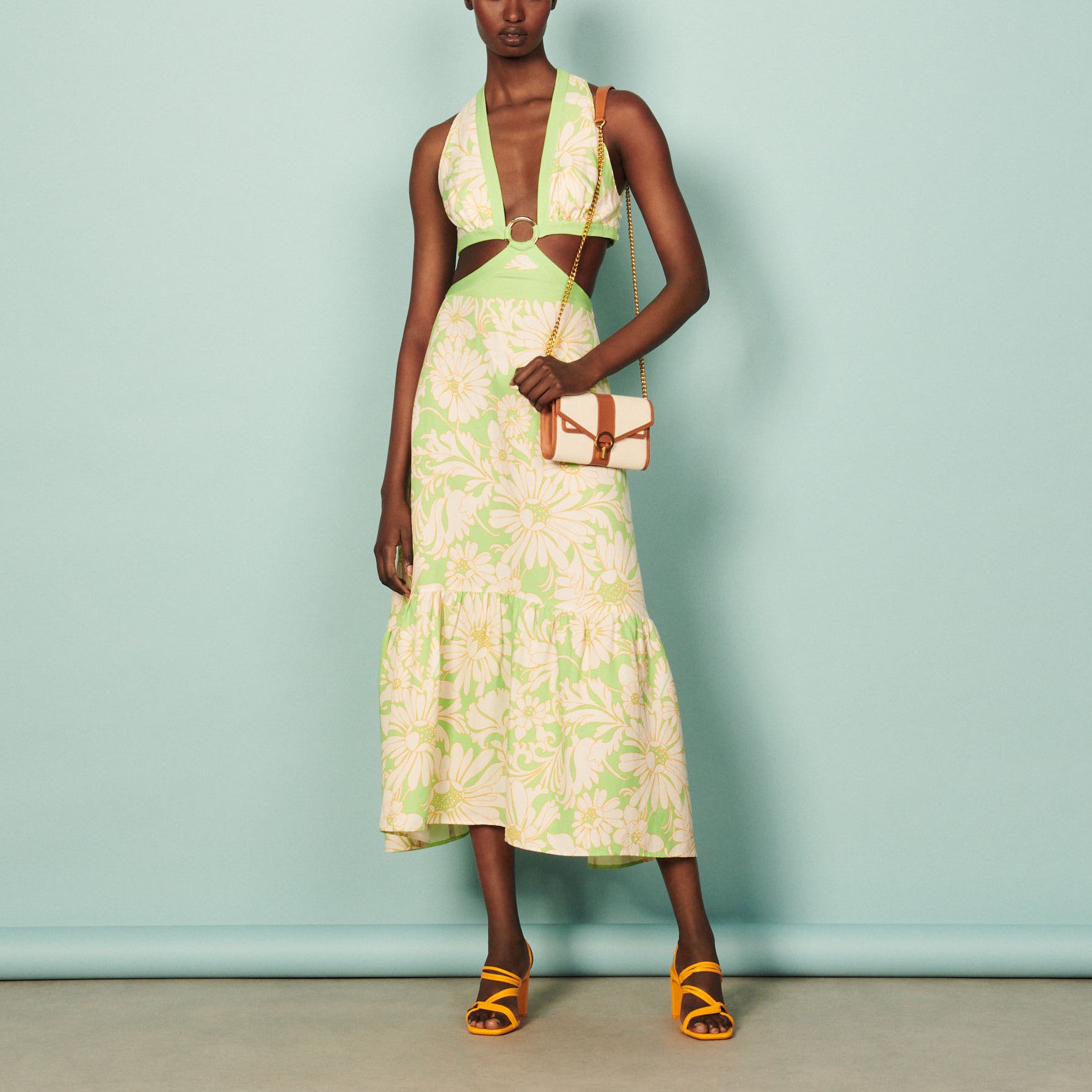 Robe longue à découpes Sandro seconde main