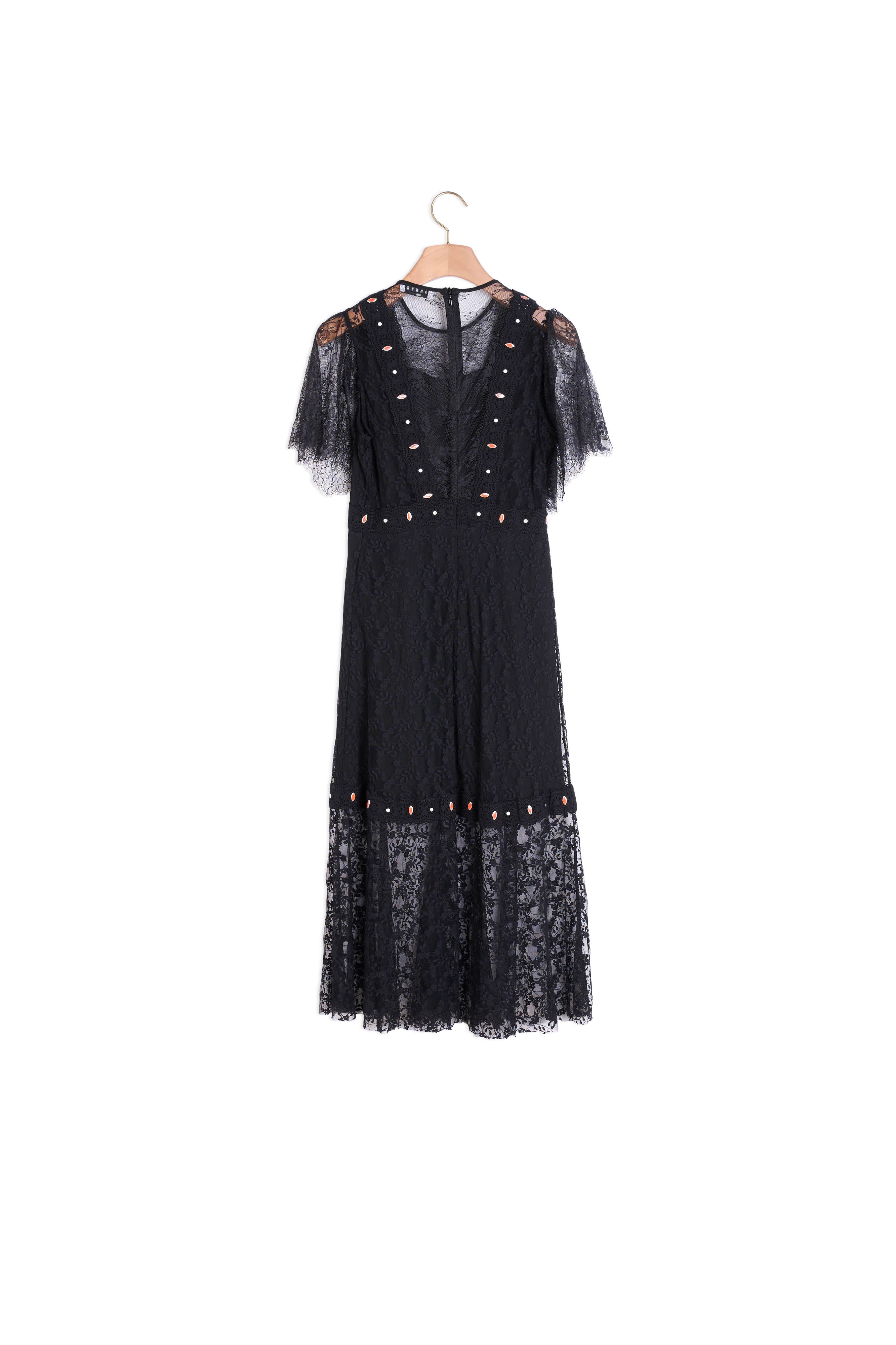 Robe en dentelle & pierres collées Sandro seconde main