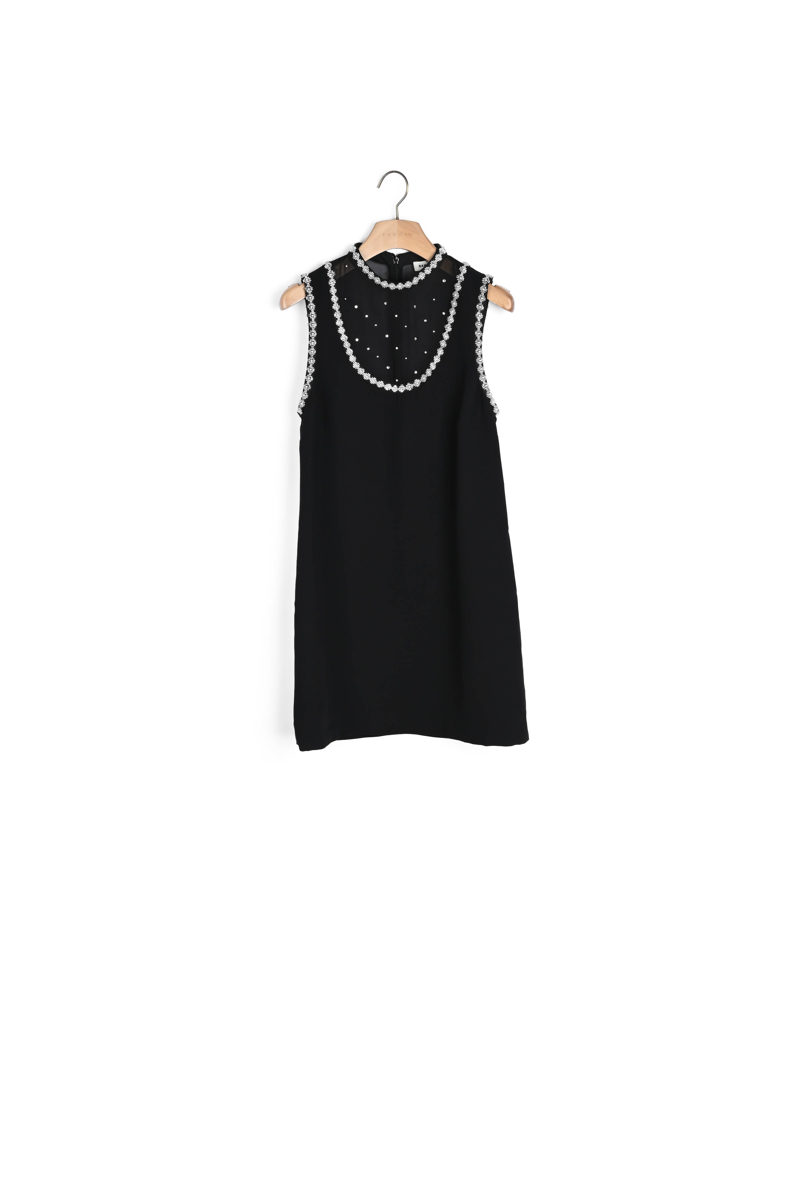 Robe courte encolure bijoux Sandro seconde main