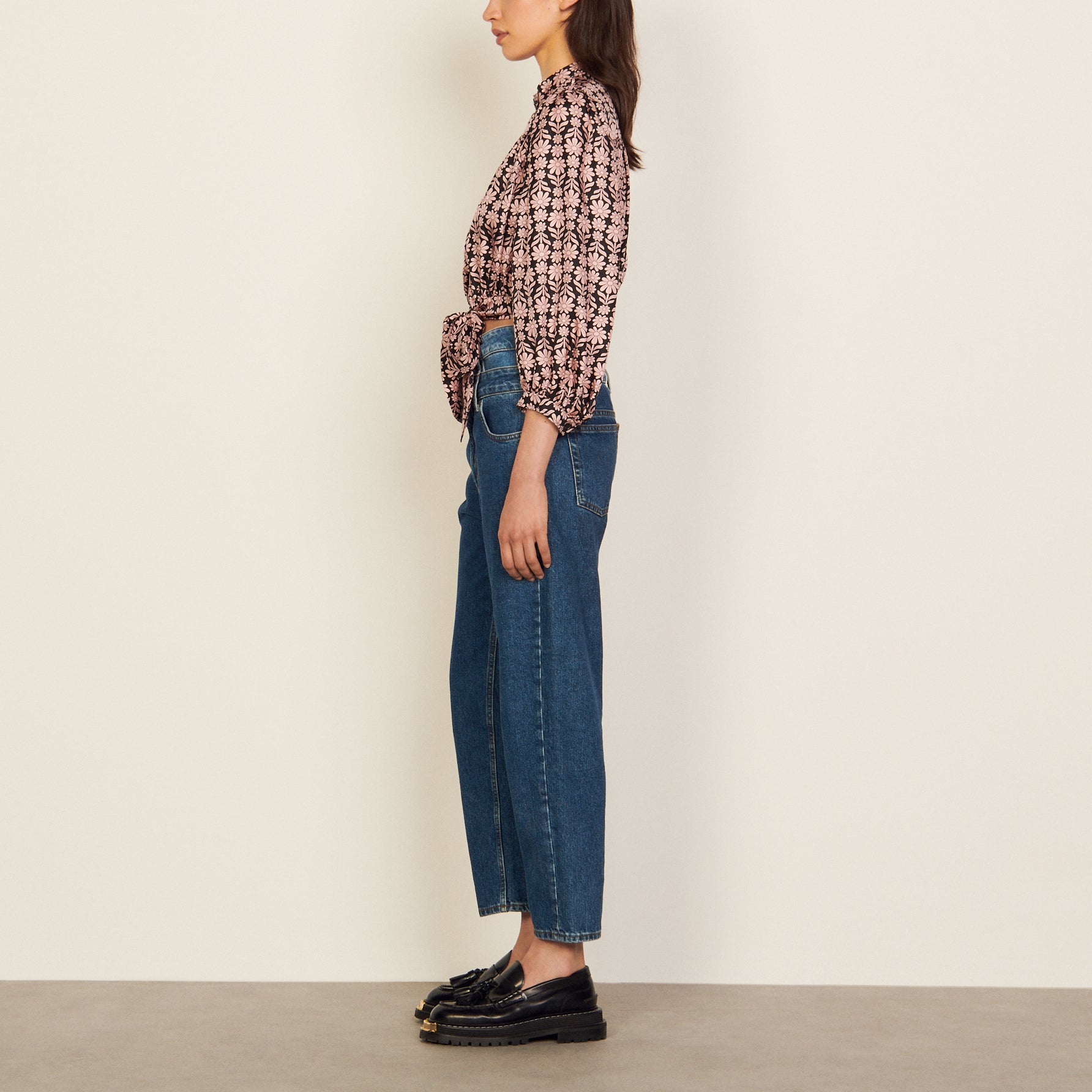 Chemise Noir / Rose Sandro seconde main