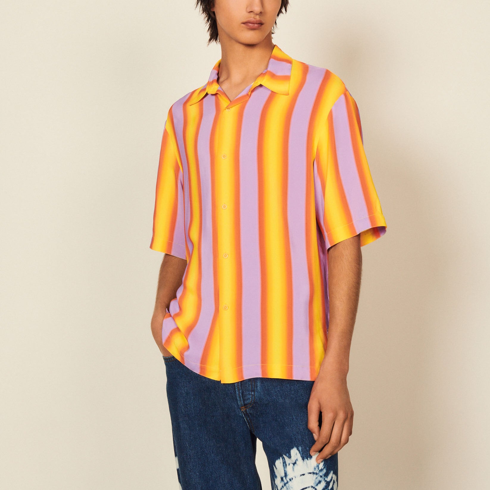 Chemise fluide à rayures Sandro seconde main