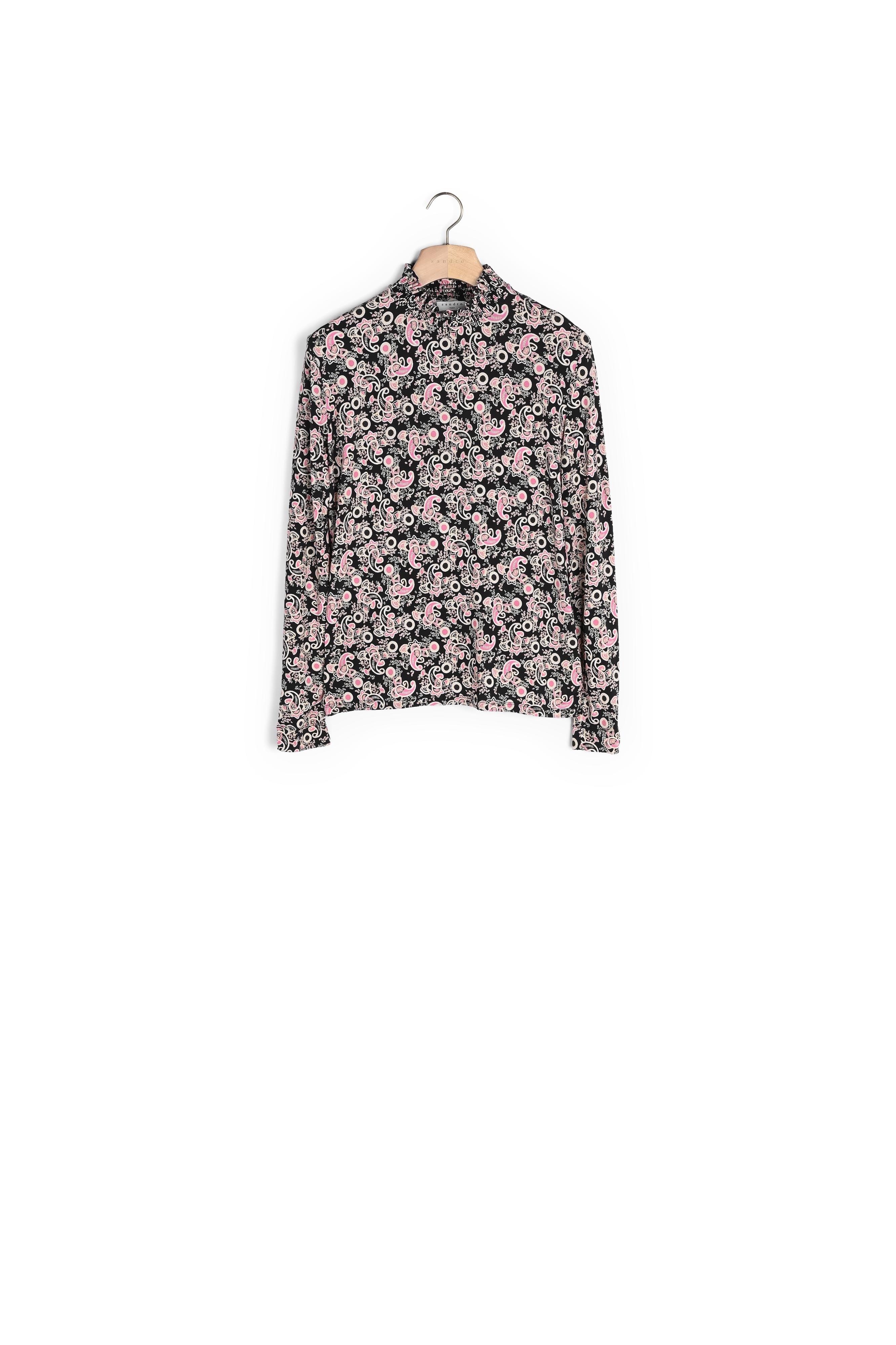 T-shirt à col montant imprimé Sandro seconde main