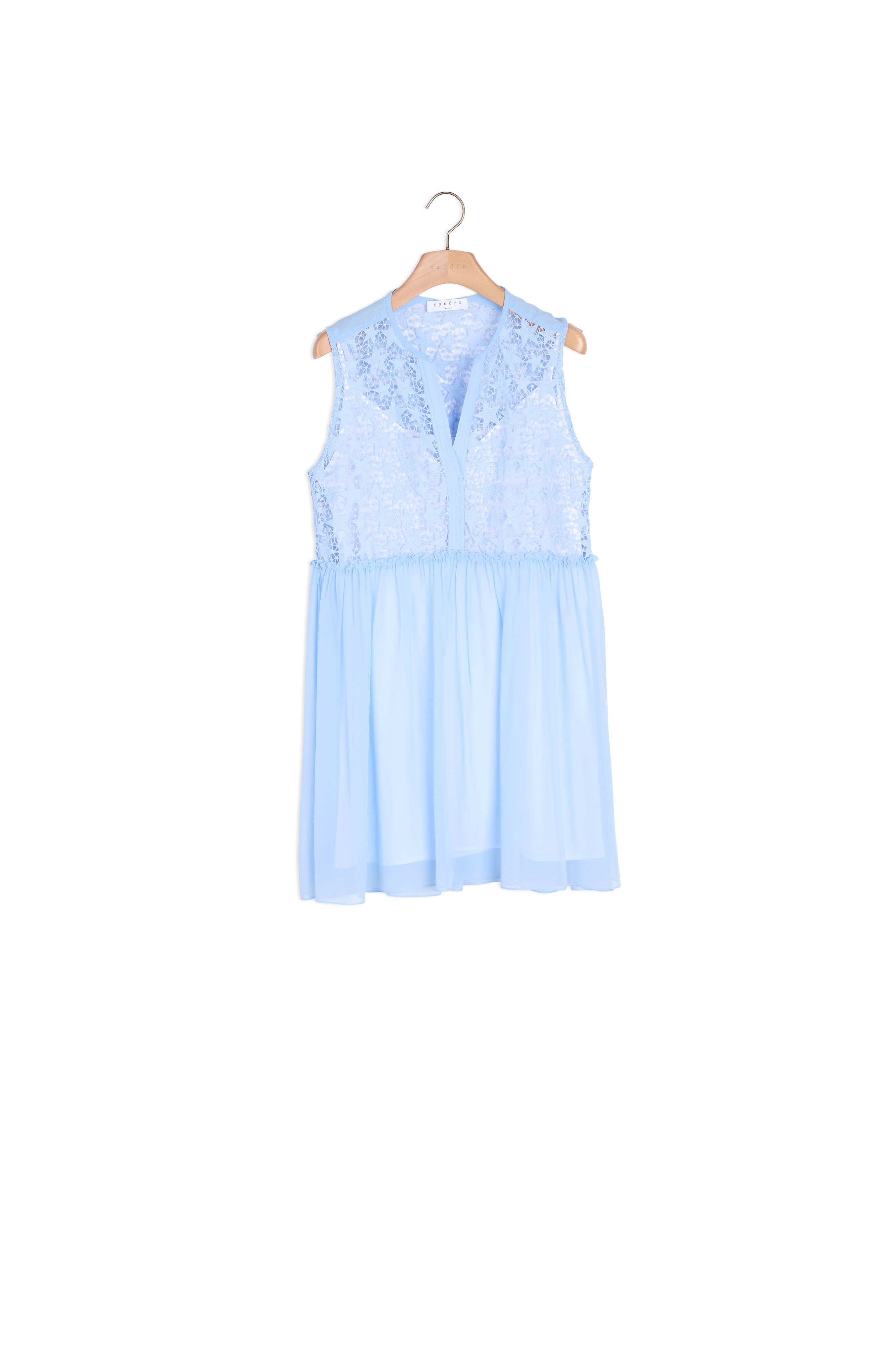 Robe fluide à dentelle étoilée Sandro seconde main