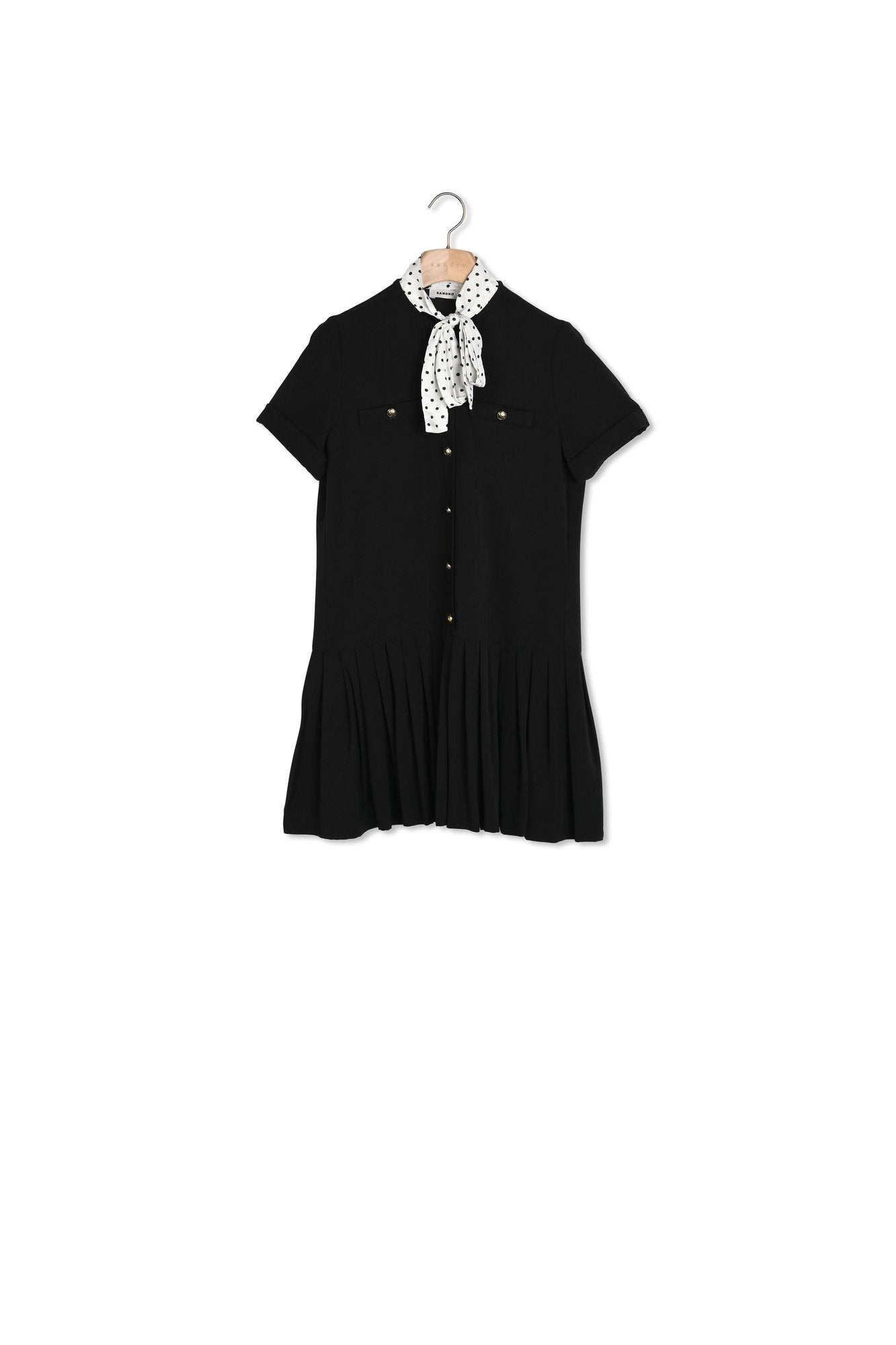 Robe courte à cravate pois Sandro seconde main