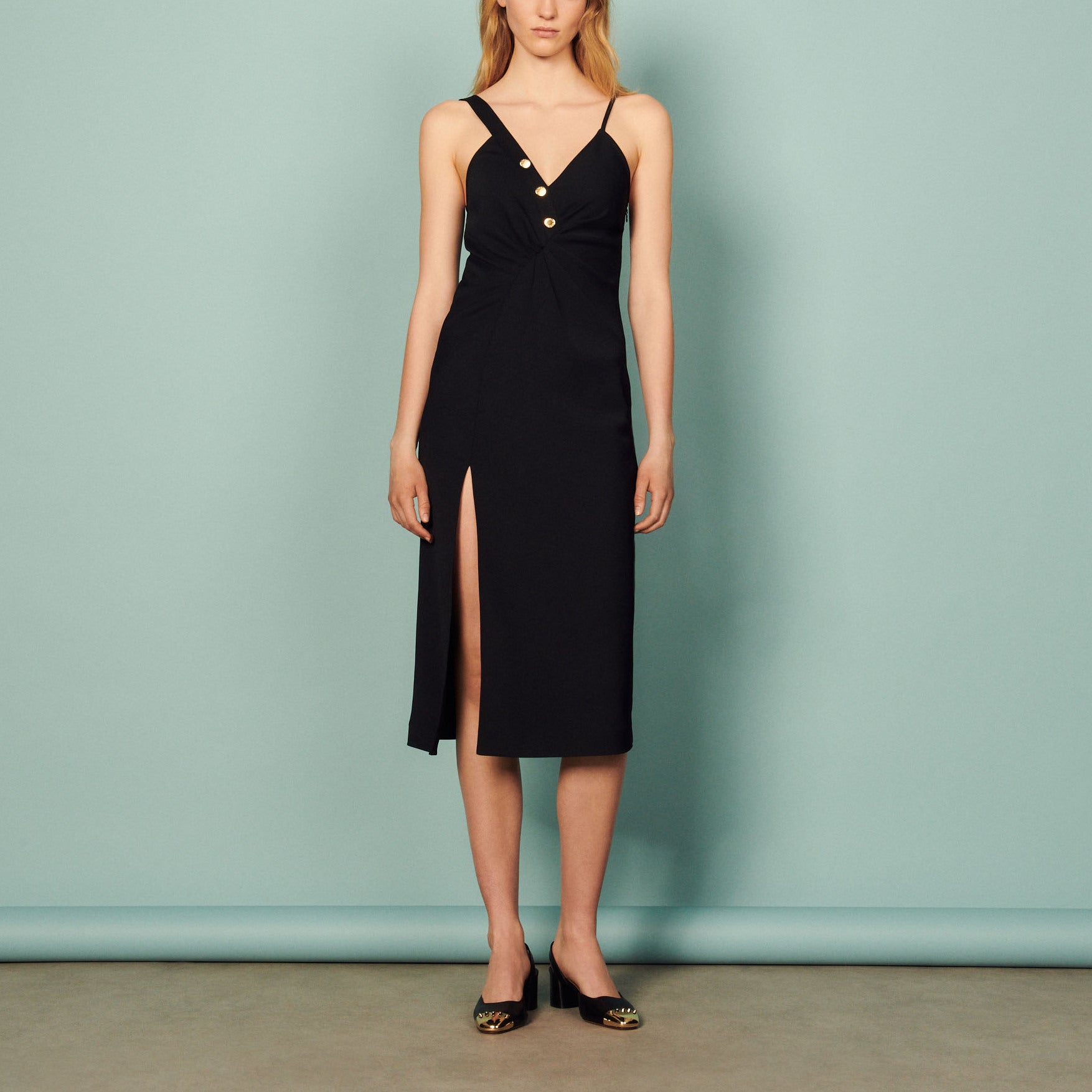 Robe longue fendue Sandro seconde main