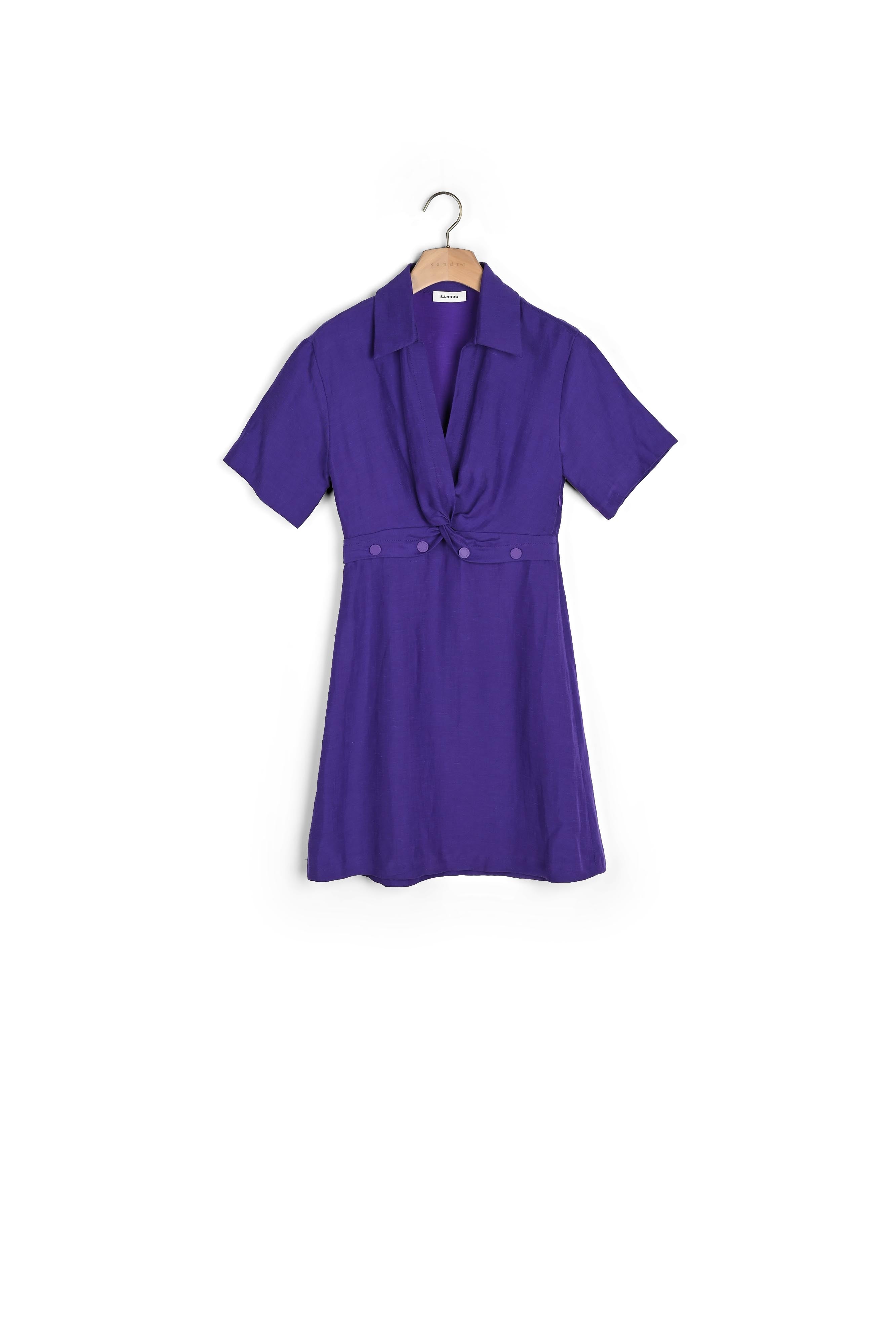 Robe courte à col Chemise Sandro seconde main