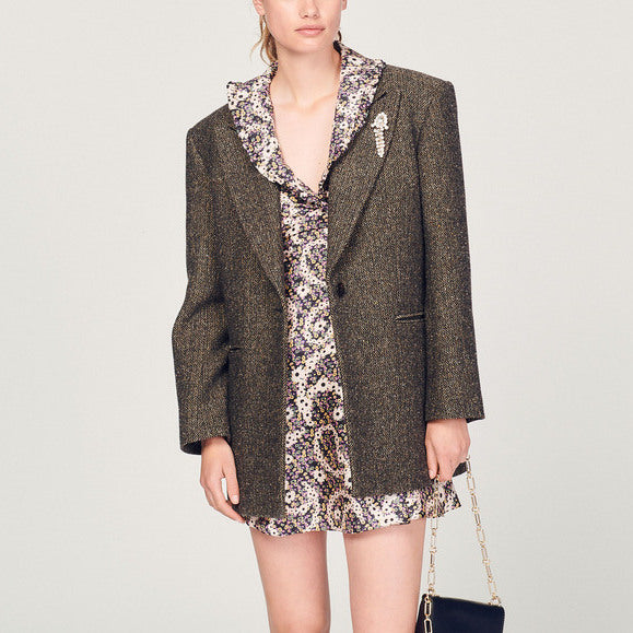 Robe courte à imprimé cachemire fleuri Sandro seconde main