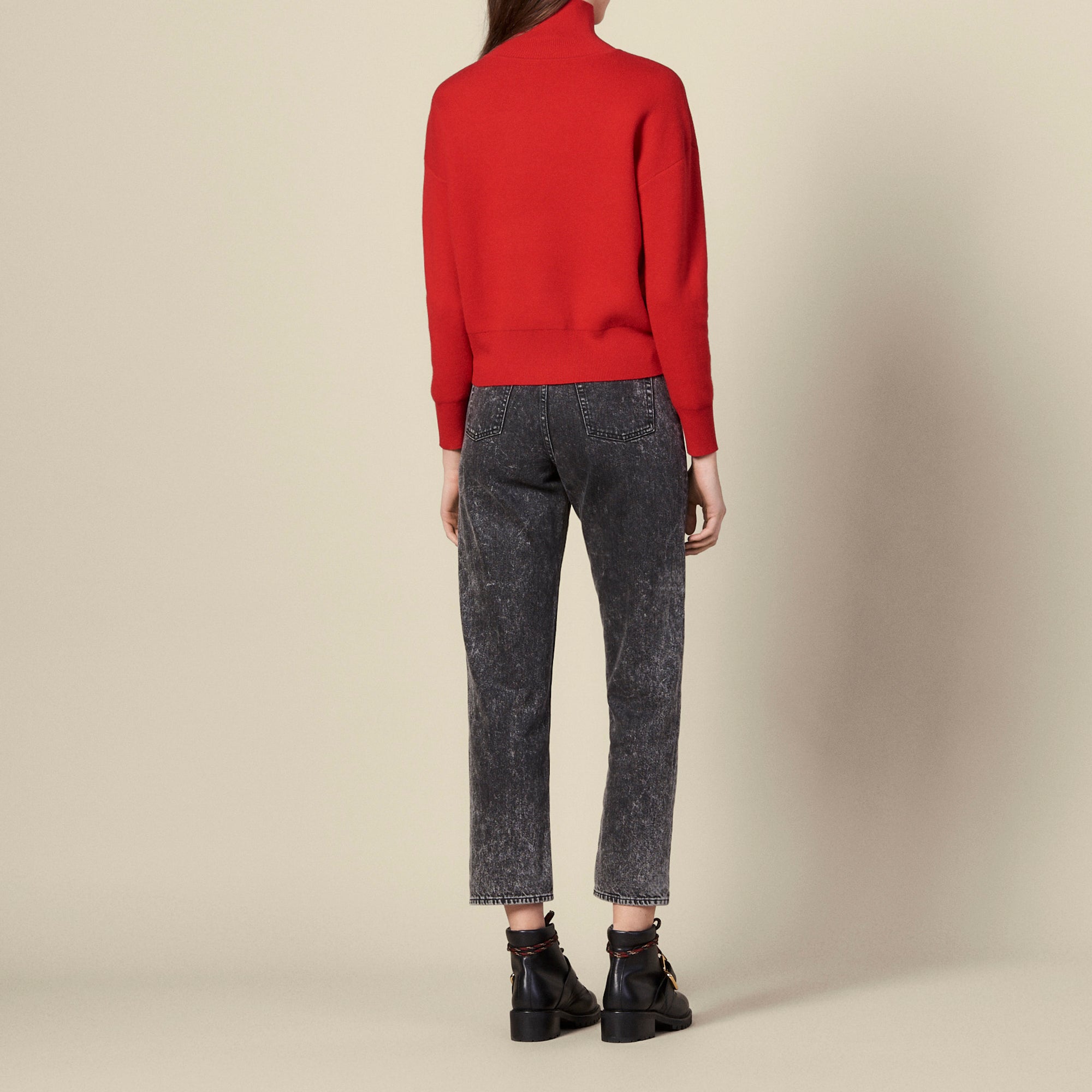 Pull col montant orné de pressions Sandro seconde main