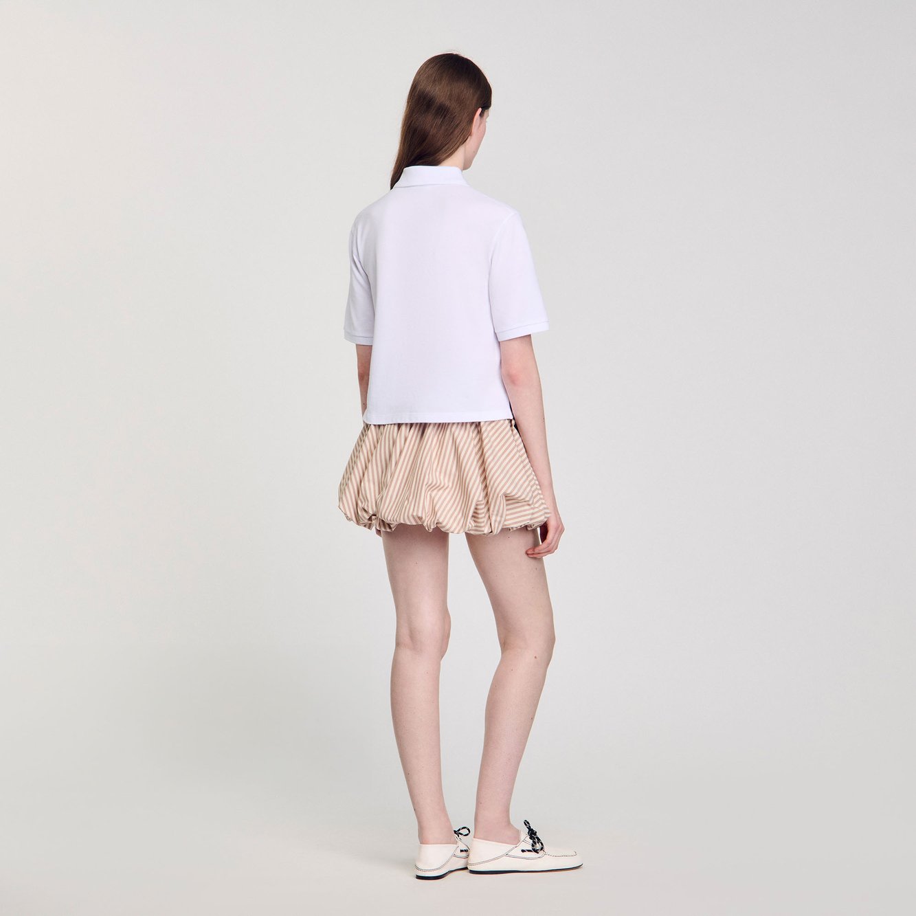 T-shirt en coton à brodé Sandro seconde main