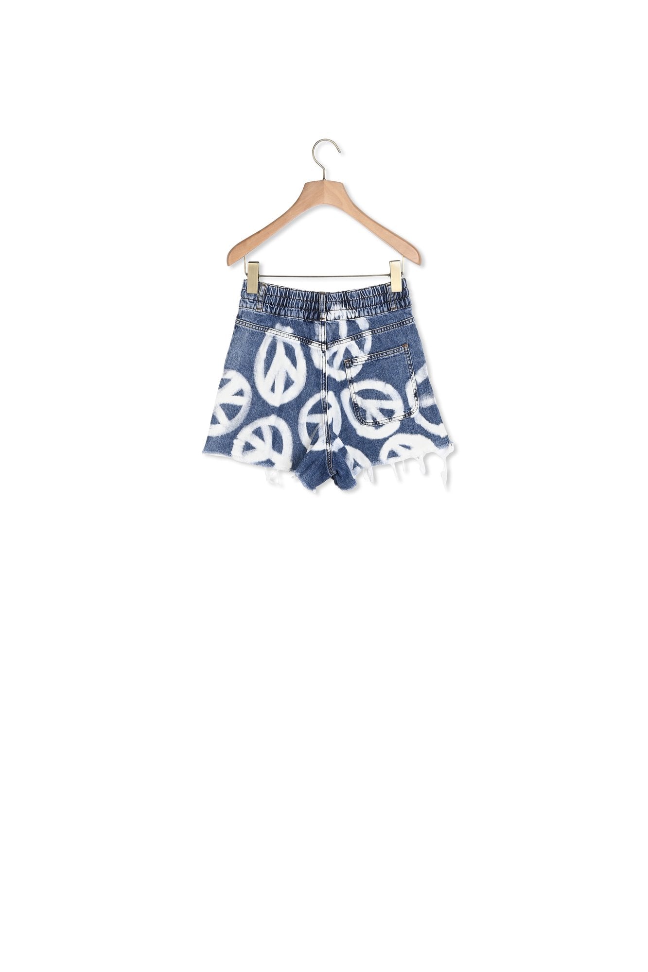 Short large en denim à motifs peace Sandro seconde main