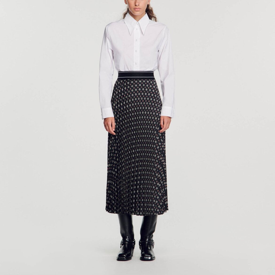 Jupe longue plissée Sandro seconde main