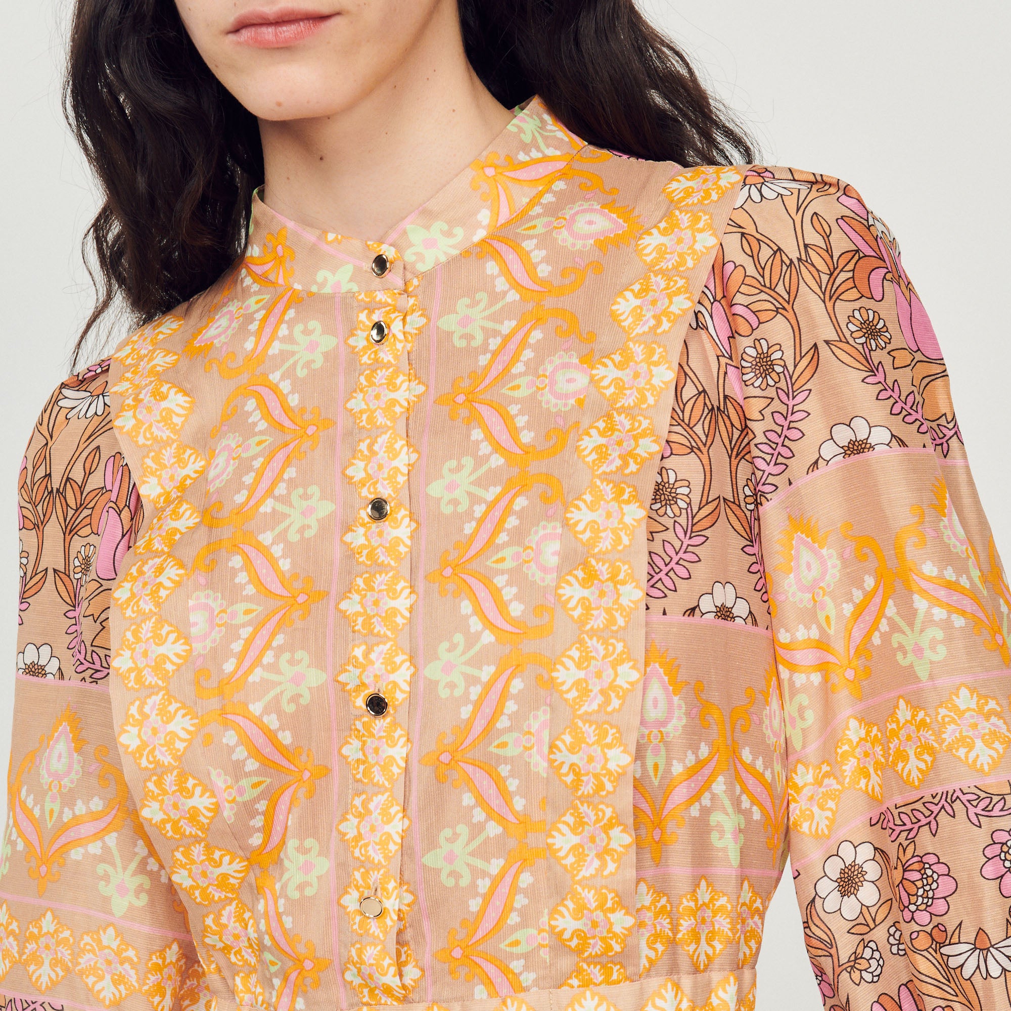 Robe courte imprimé mix foulard Sandro seconde main