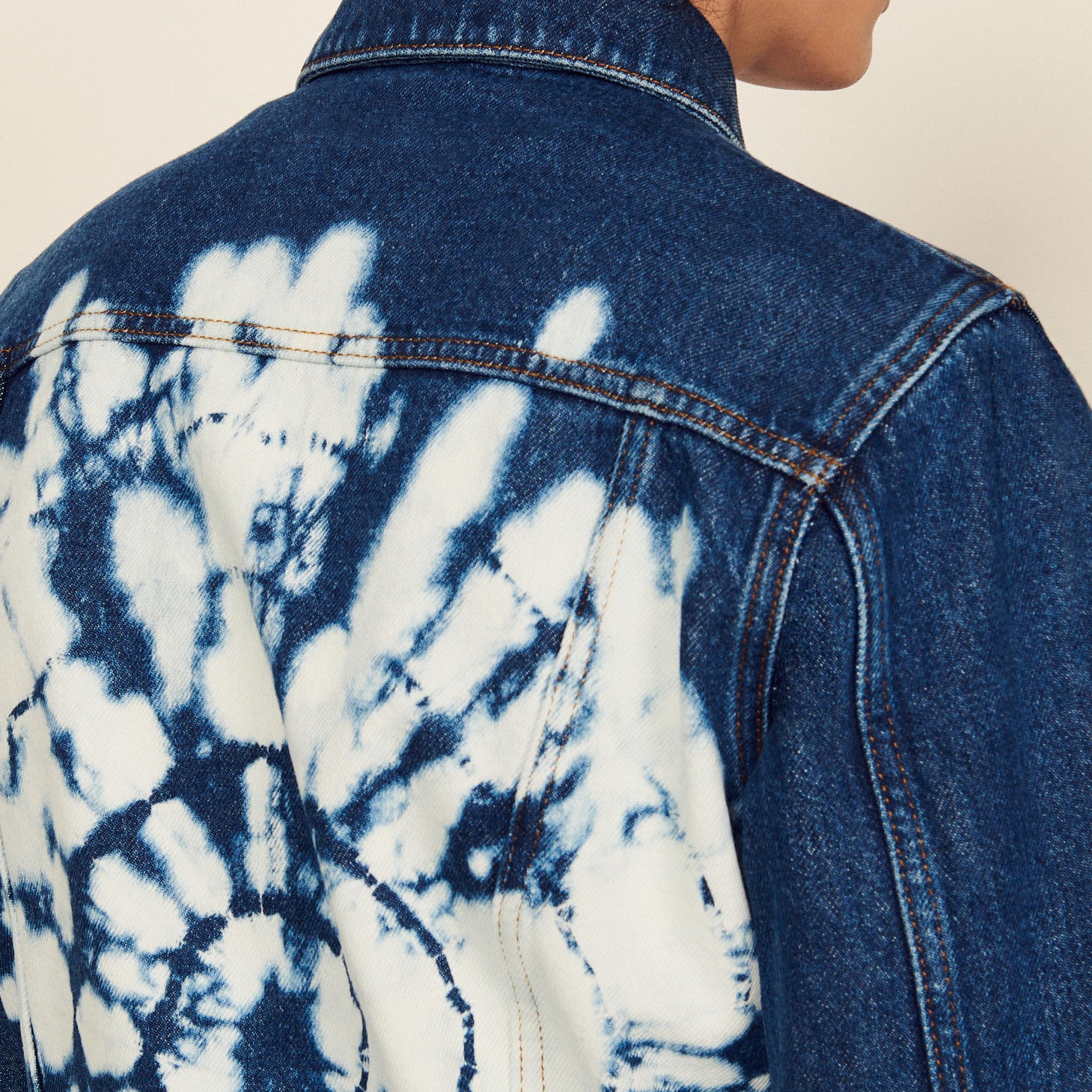 Blouson en Jean dos tie&dye Sandro seconde main