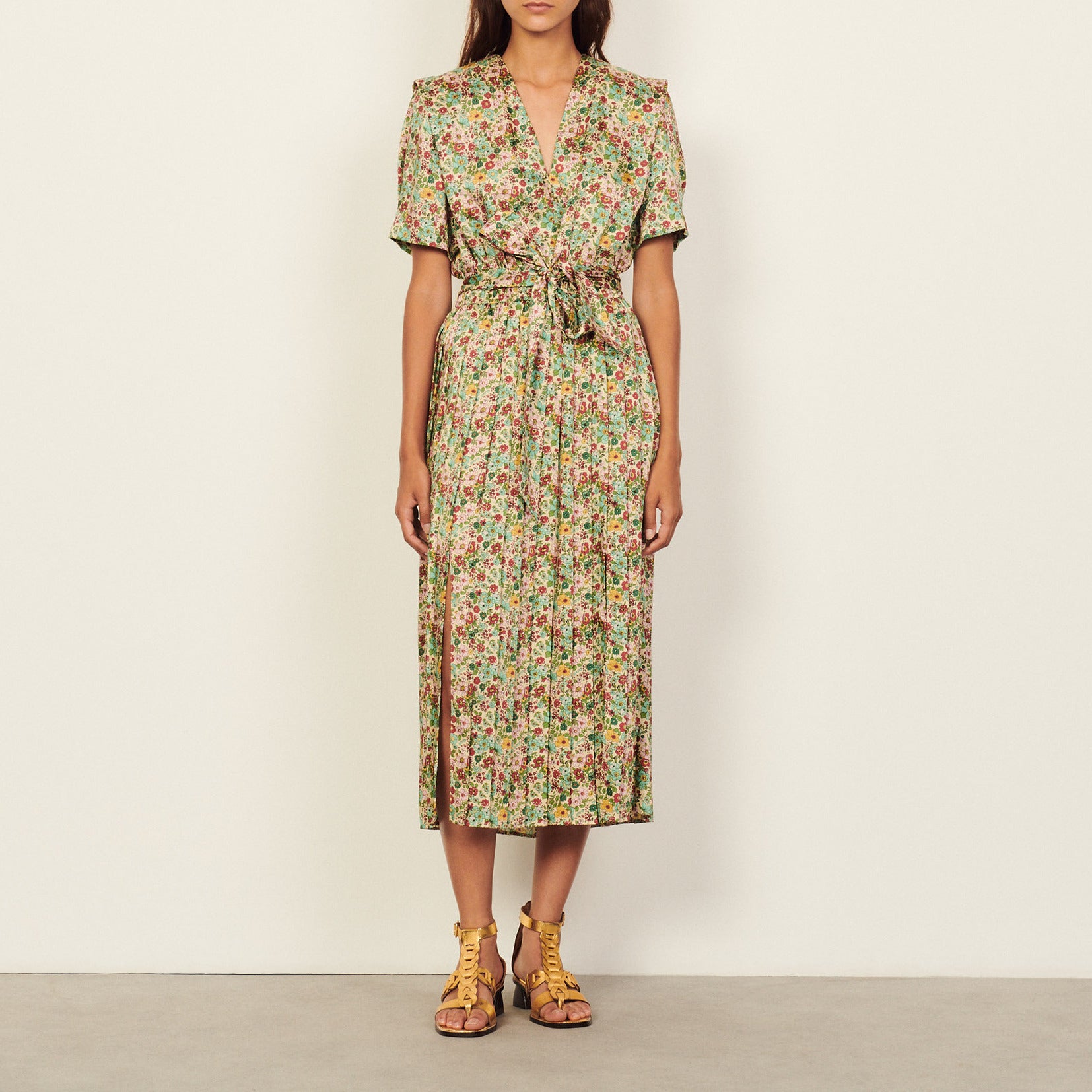 Robe longue imprimée Sandro seconde main