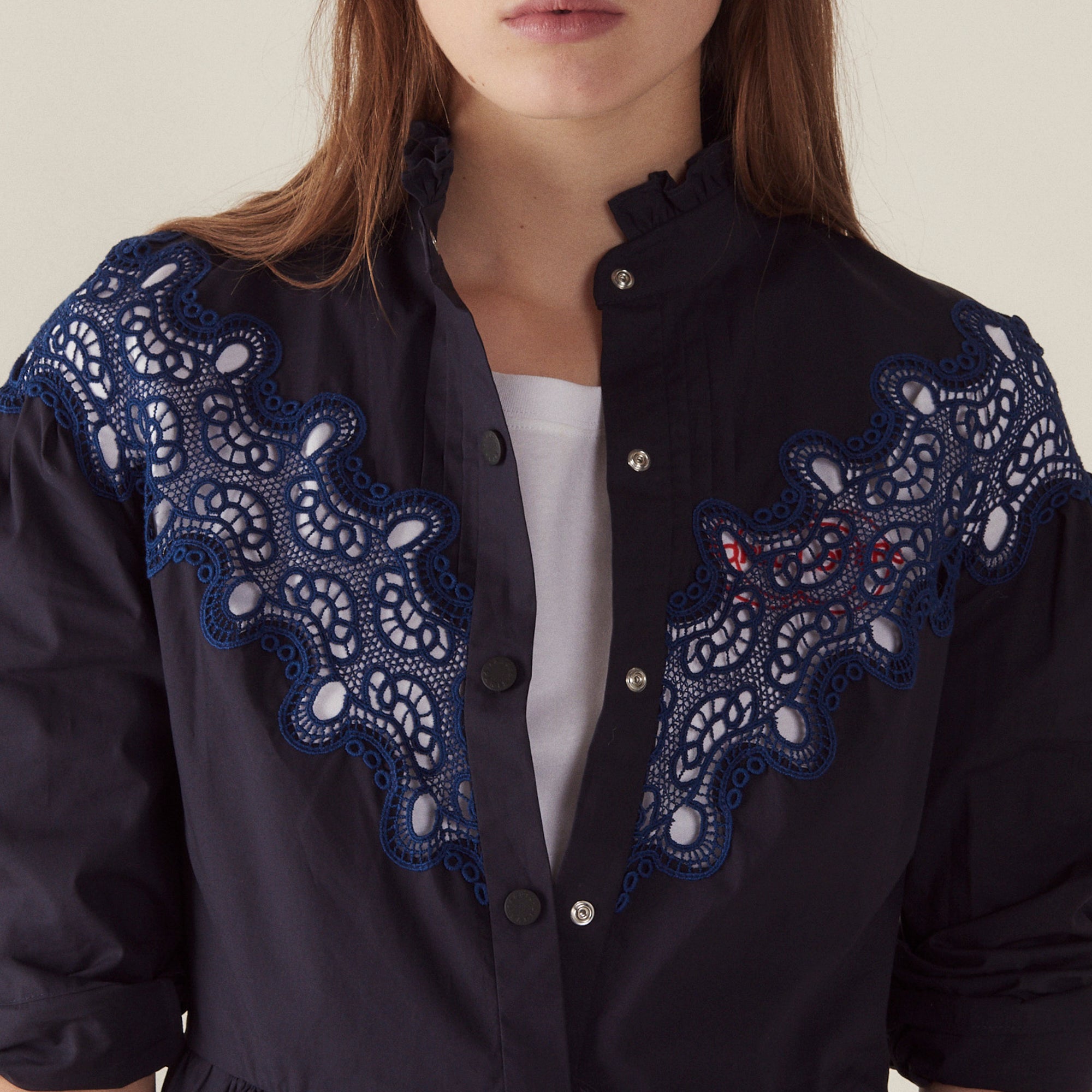 Robe courte avec insert de dentelle Sandro seconde main