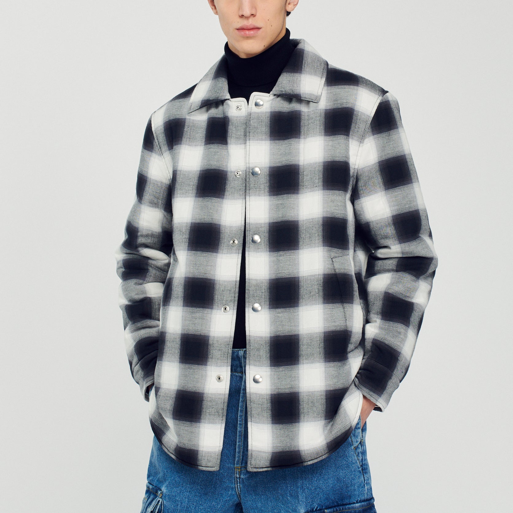 Blouson matelassé à carreaux Sandro seconde main