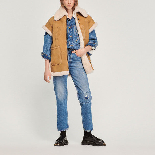 Peau lainée sans manches Sandro seconde main