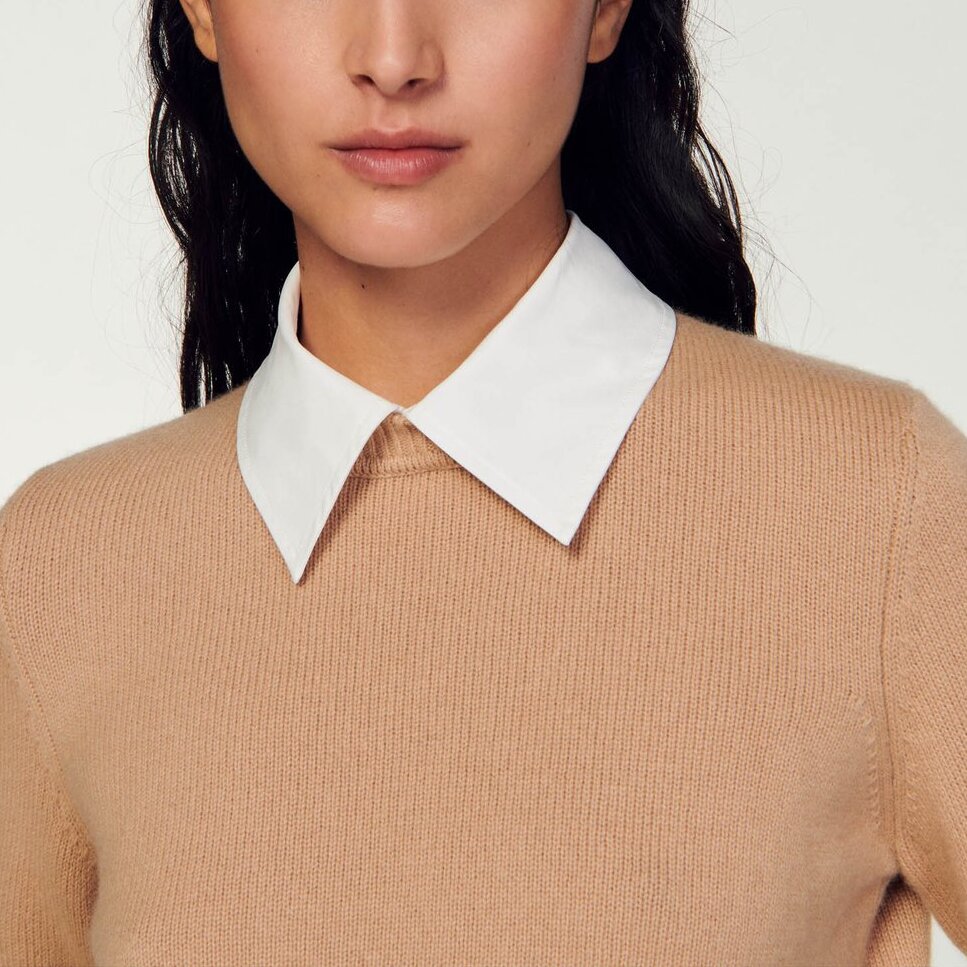 Pull court en laine et cachemire Sandro seconde main