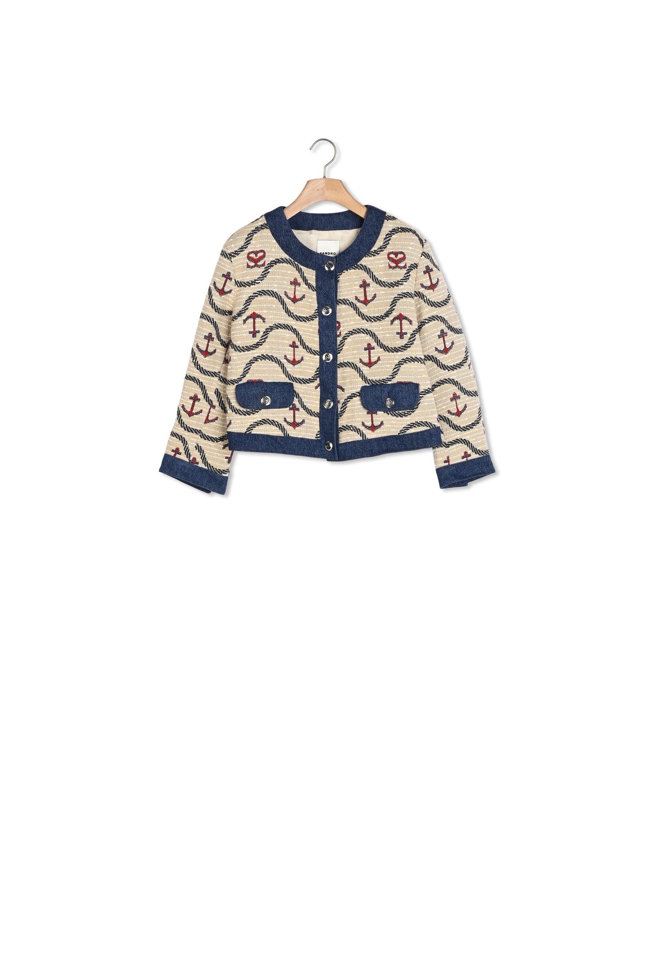 Veste en mix matière Sandro seconde main