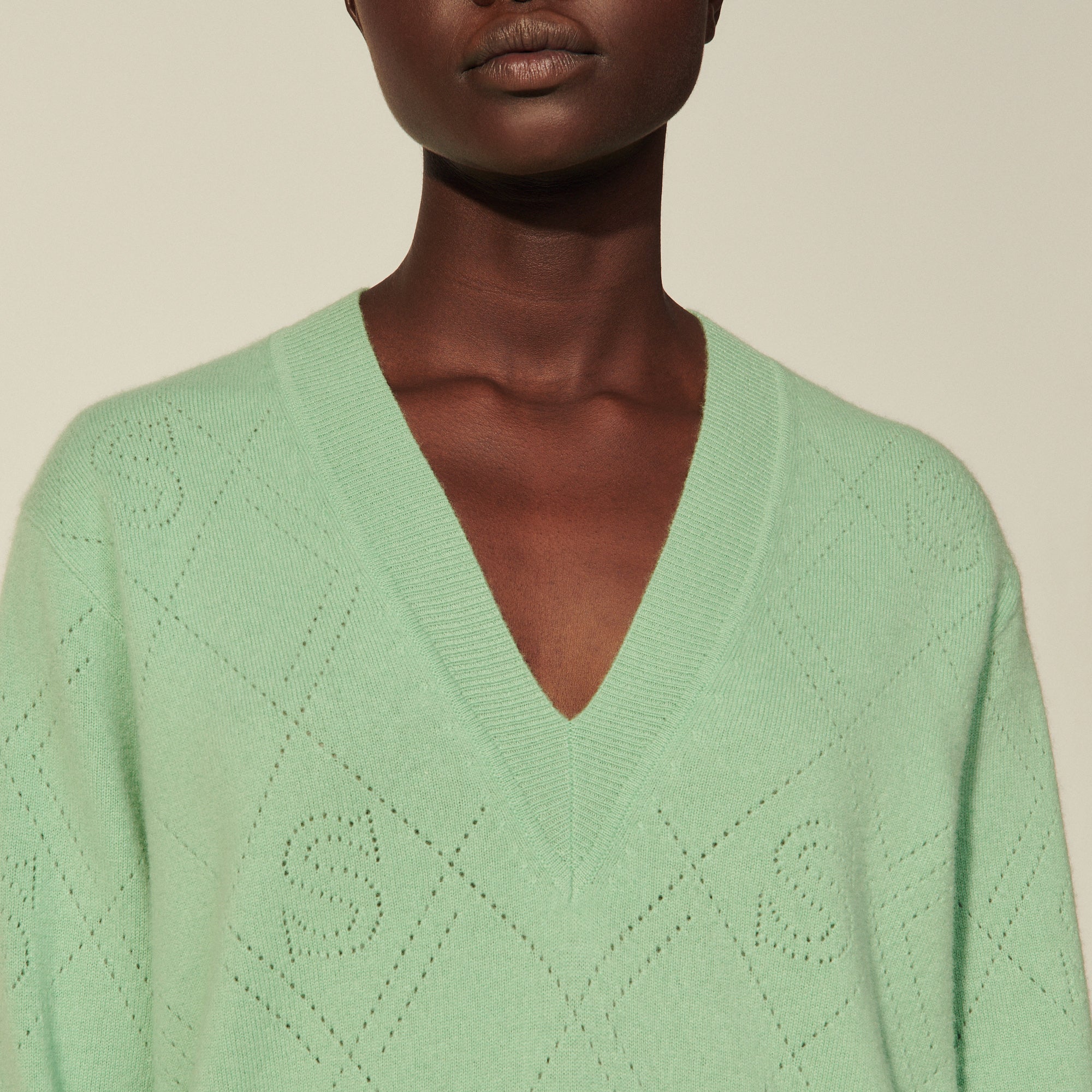 Pull en laine et cachemire Sandro seconde main