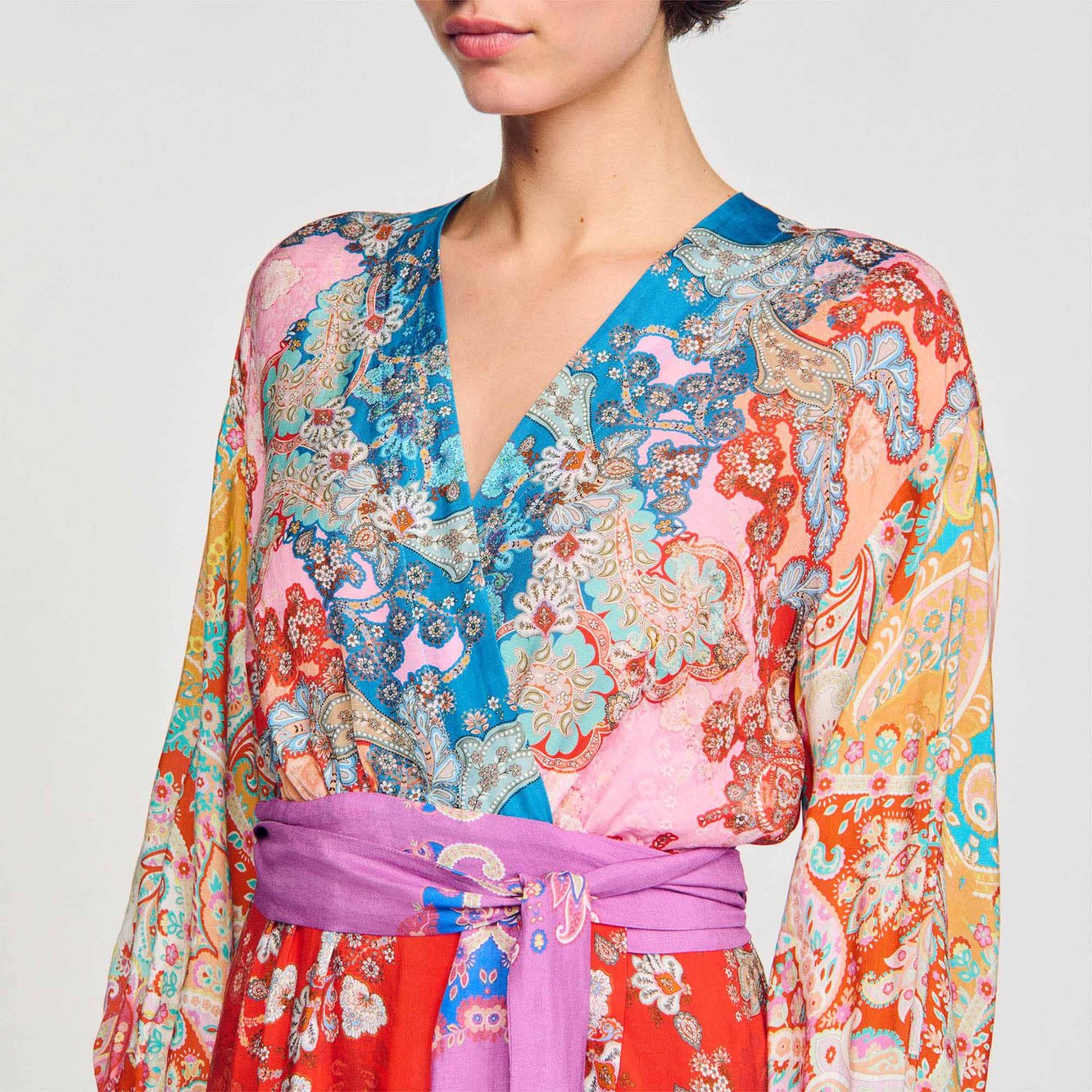 Robe longue portefeuille Sandro seconde main