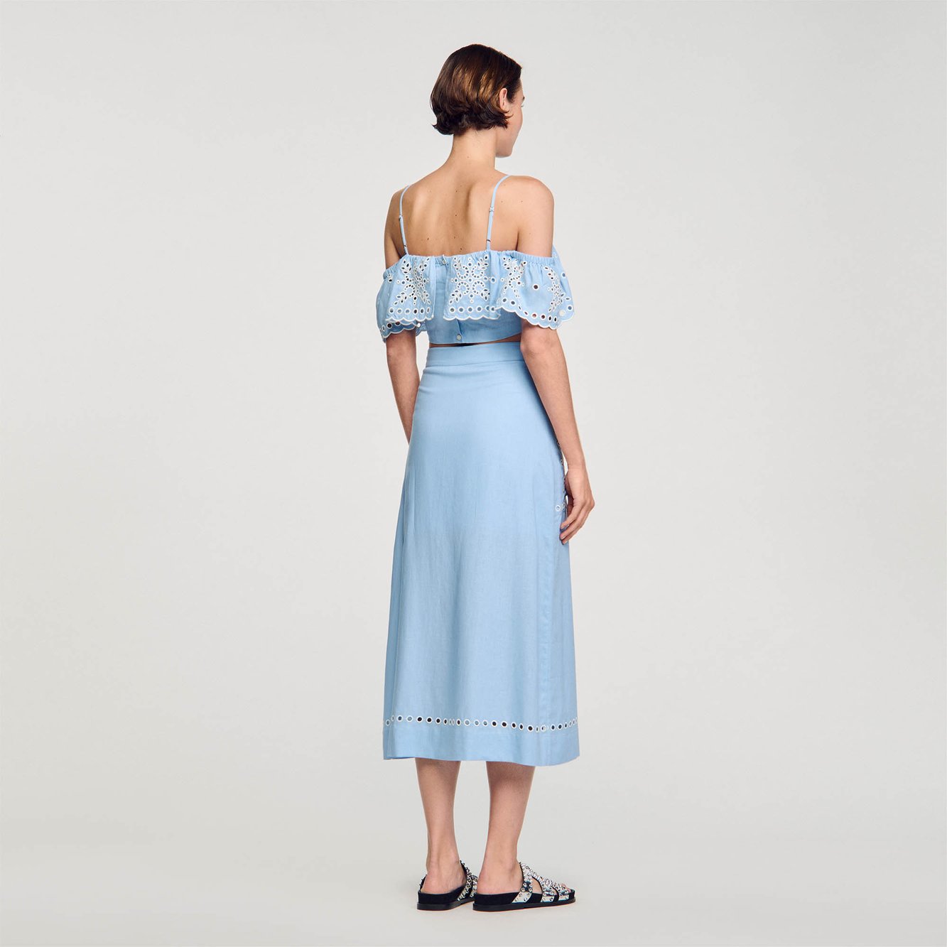 Jupe longue brodée Sandro seconde main