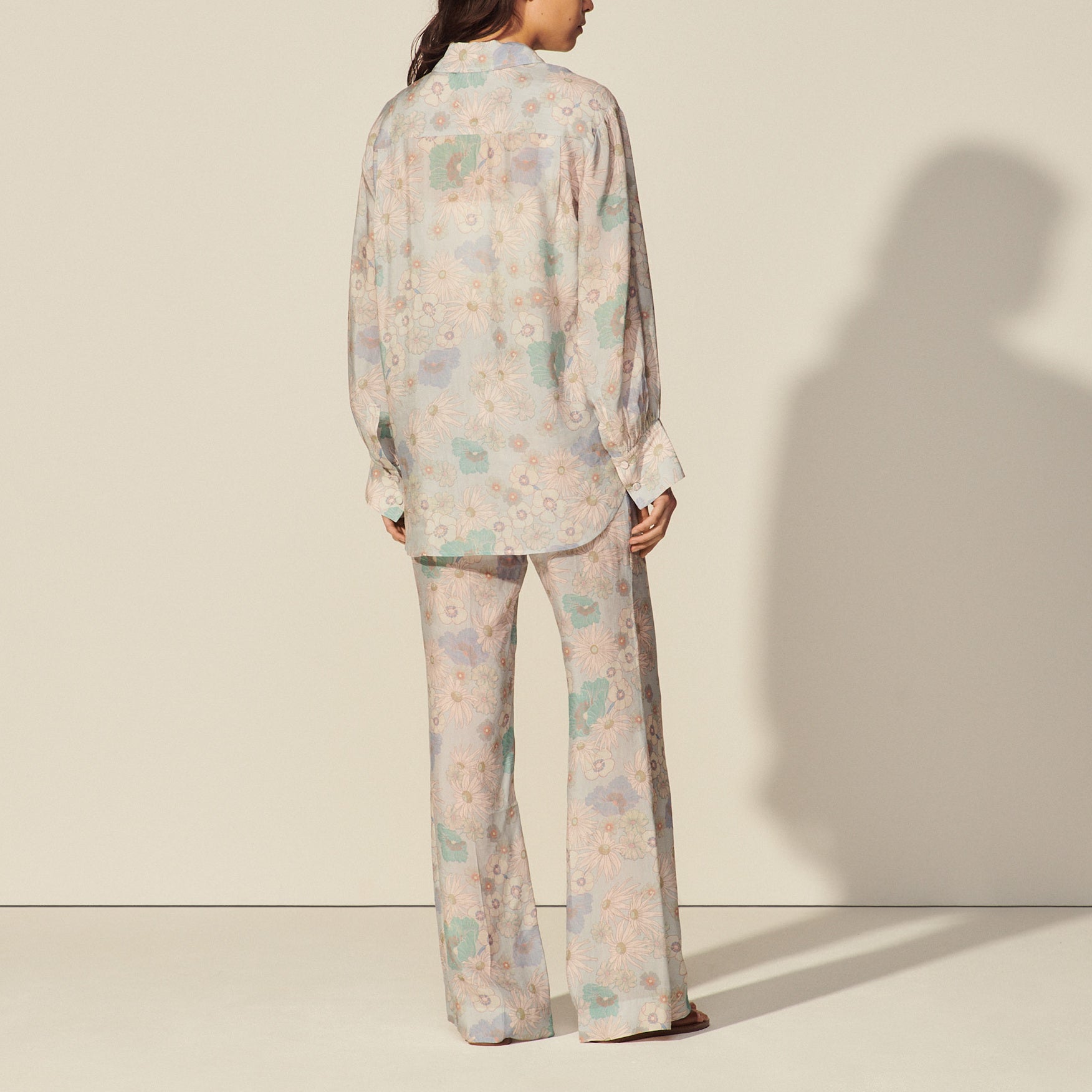 Chemise en voile imprimée Sandro seconde main