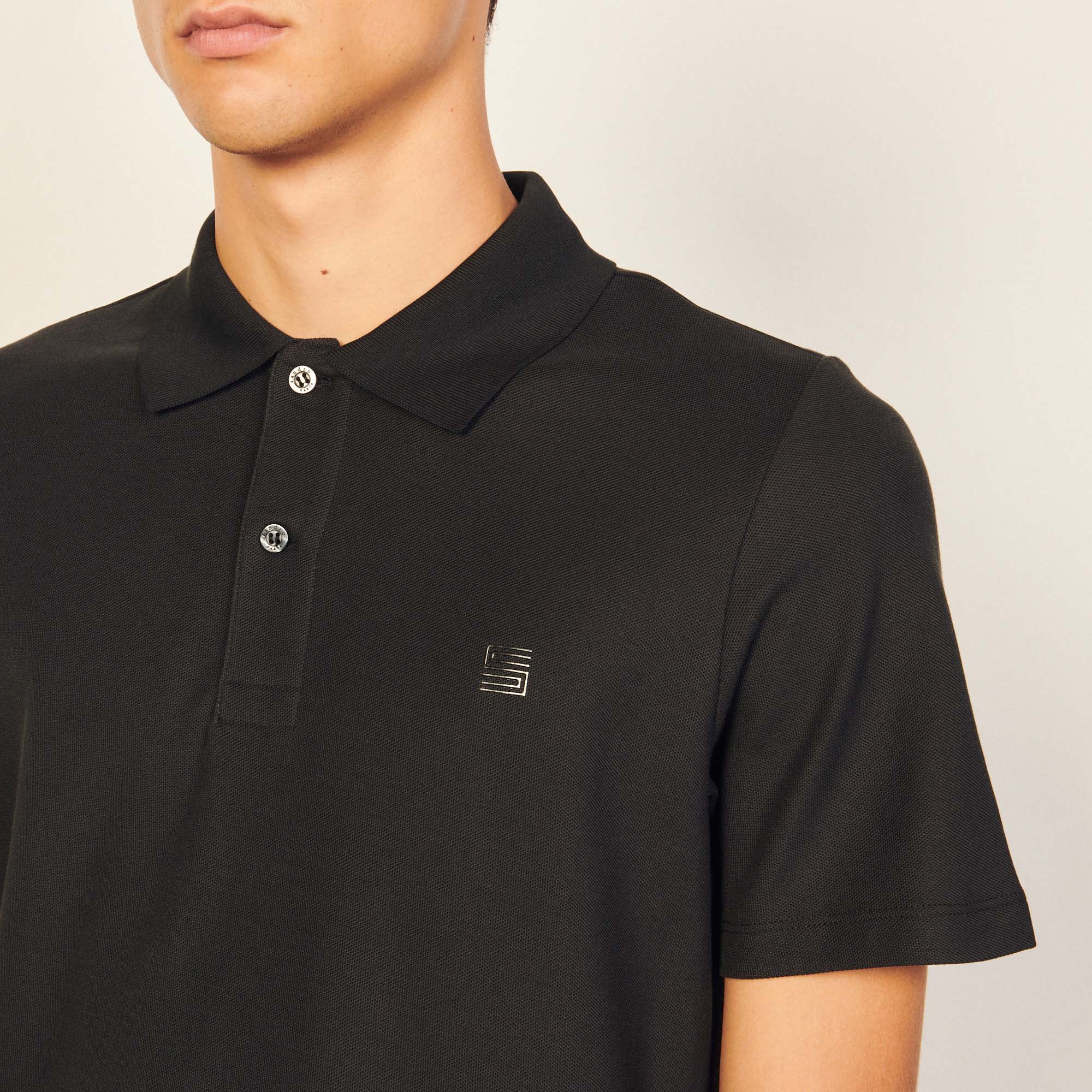 Polo en coton avec logo S Sandro seconde main