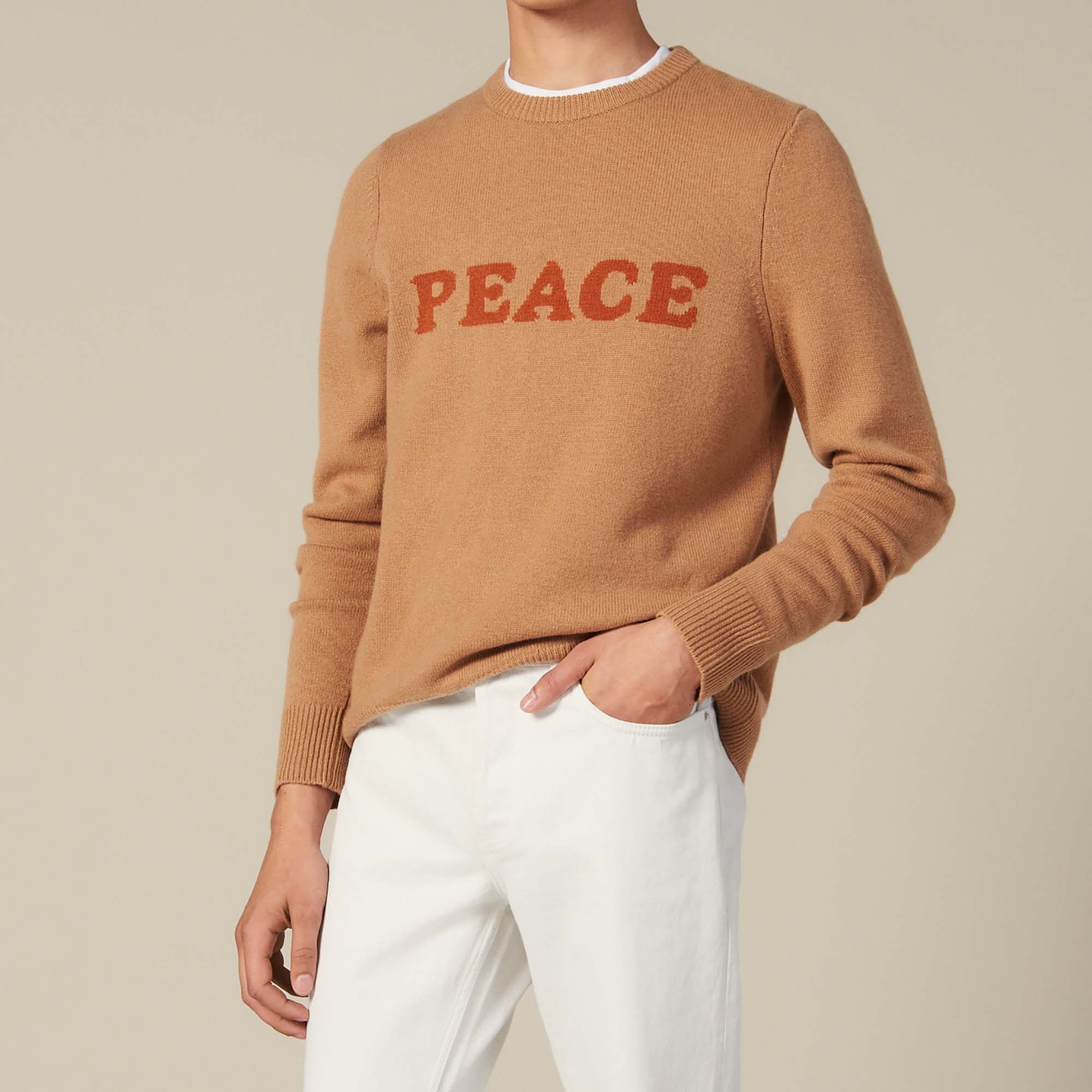 Pull en laine et cachemire à message Sandro seconde main