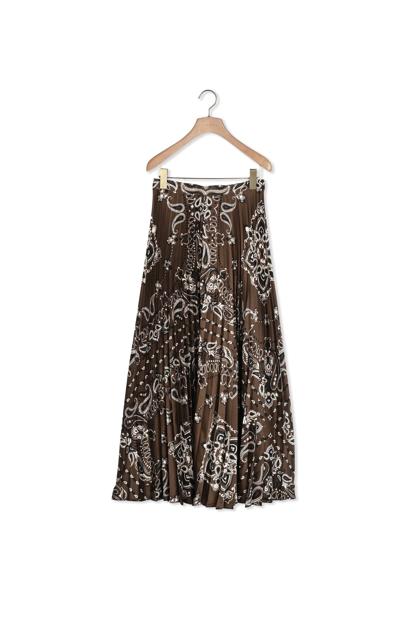 Jupe longue plissée à imprimé bandana Sandro seconde main