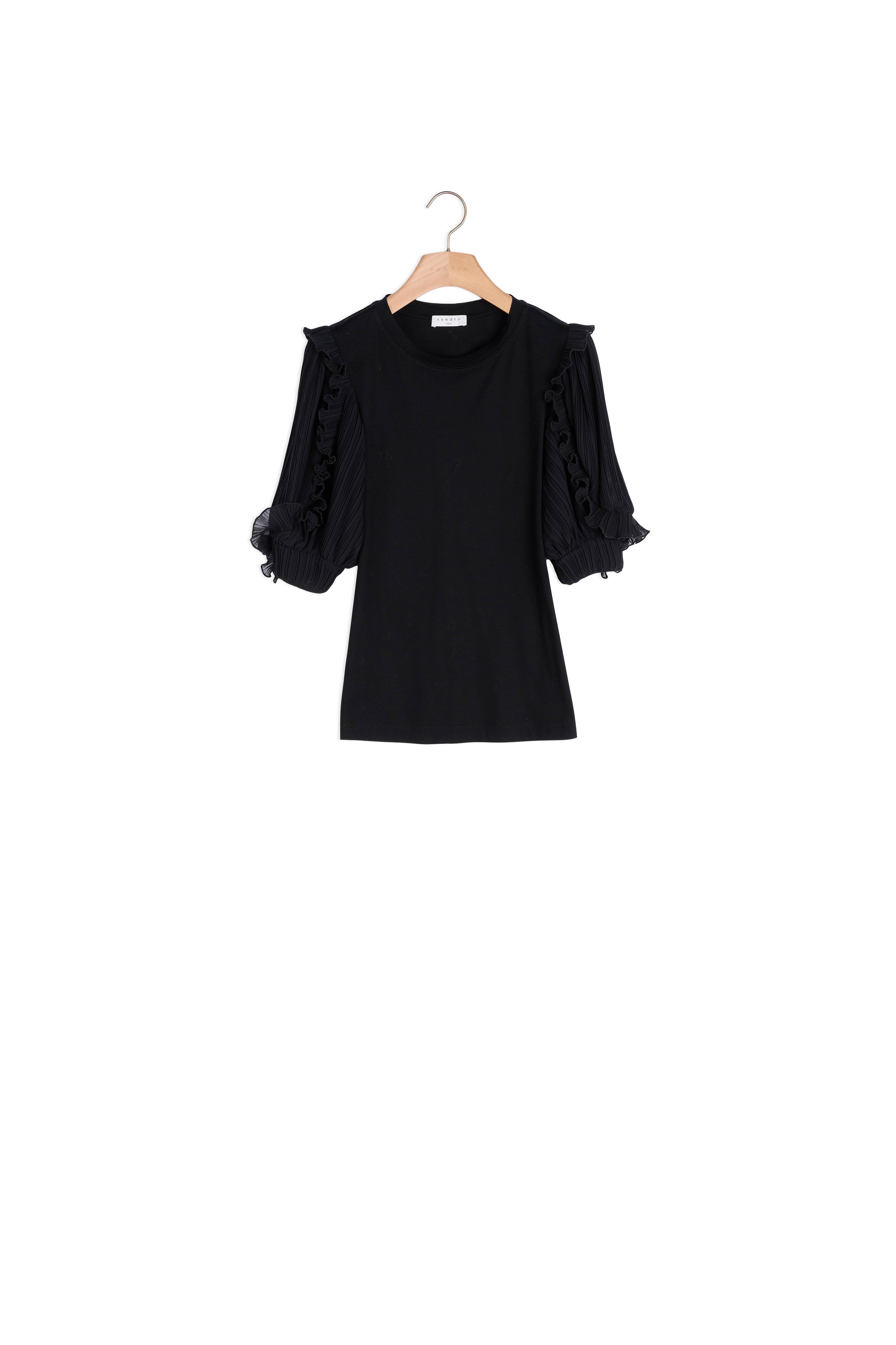 T-shirt aux manches travaillées Sandro seconde main