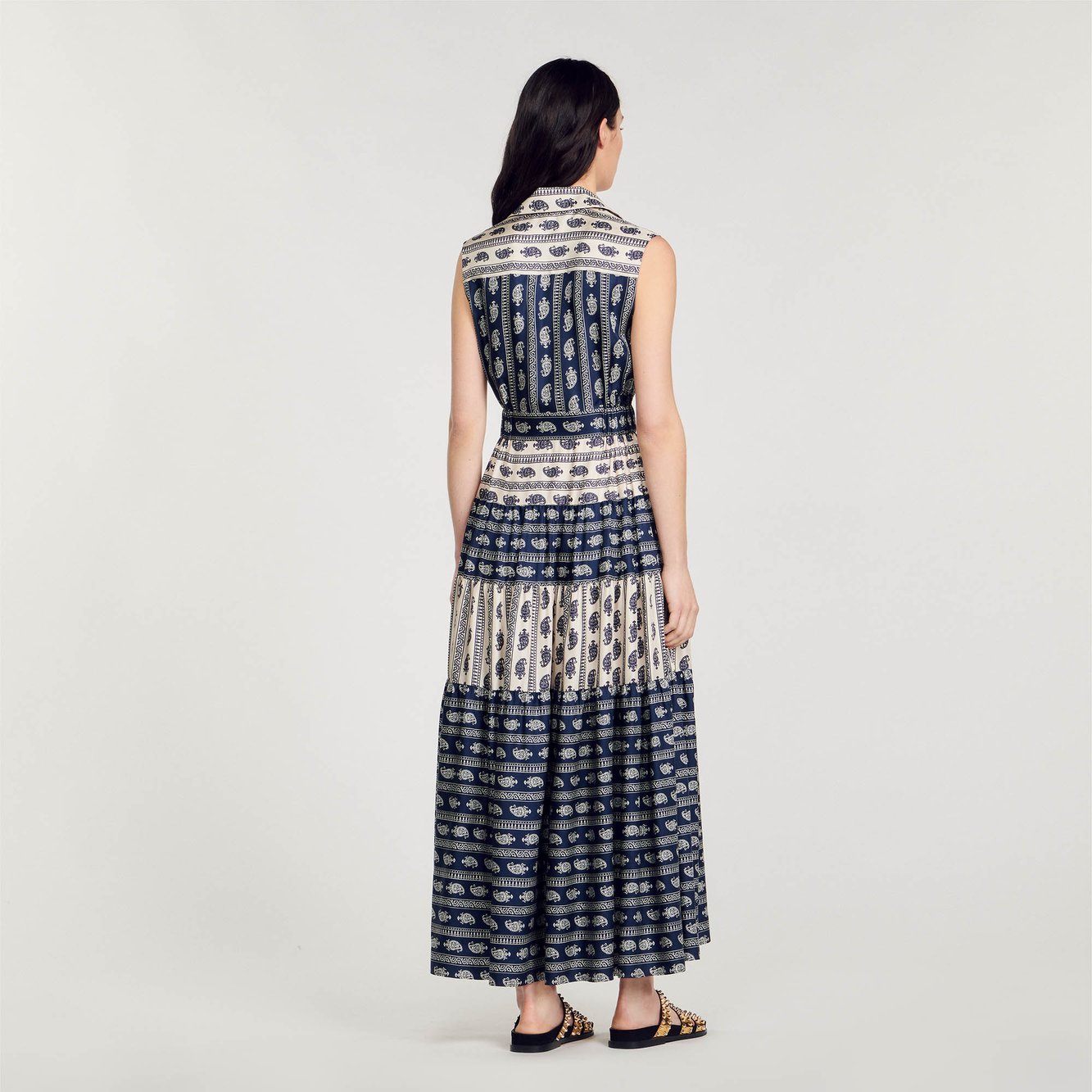 Robe longue imprimé paisley Sandro seconde main