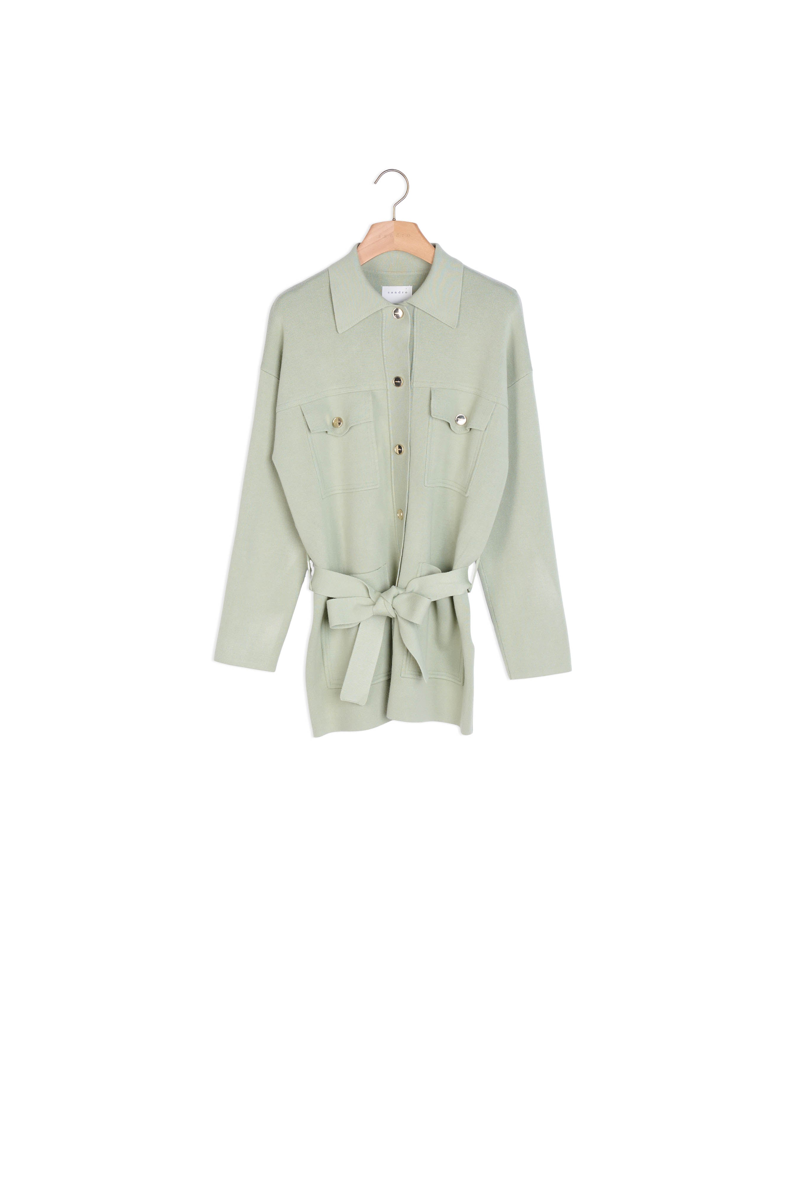 Cardi-coat oversize ceinturé Sandro seconde main