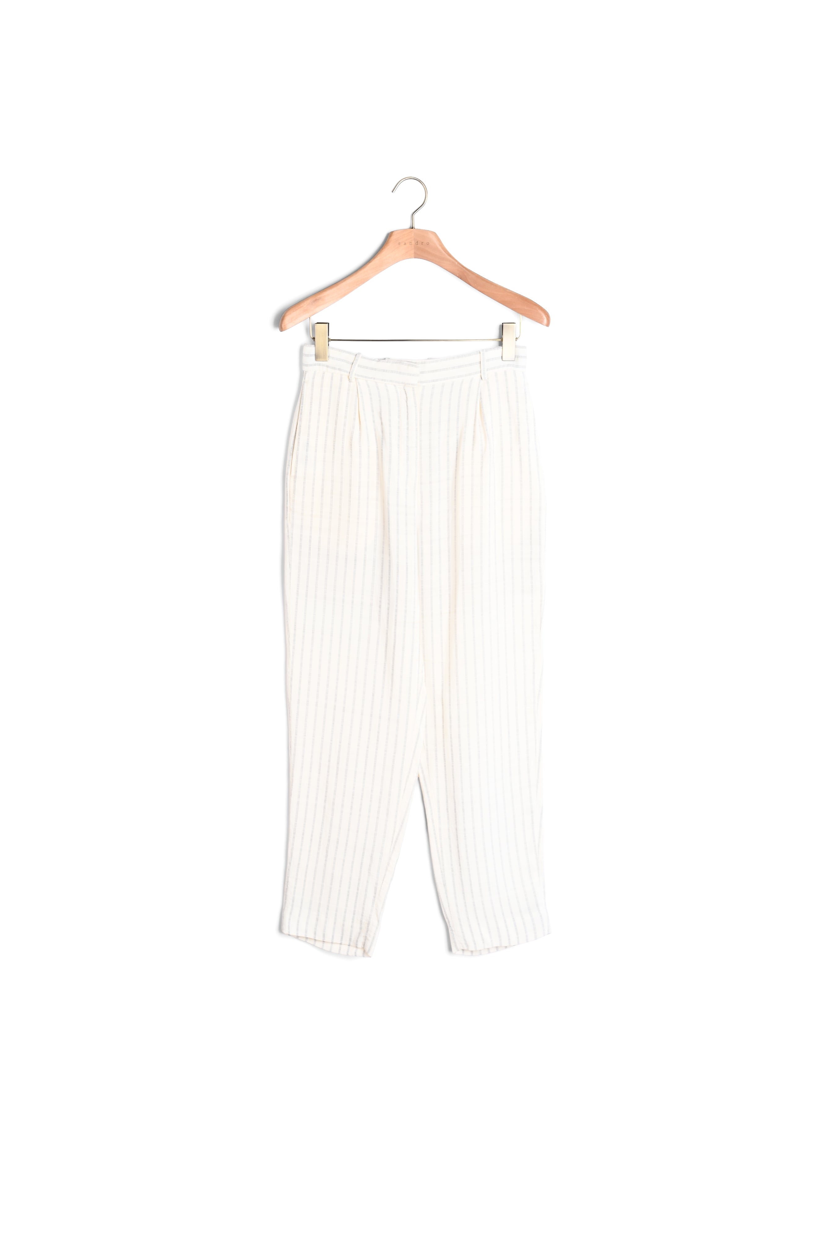 Pantalon droit à rayures Sandro seconde main