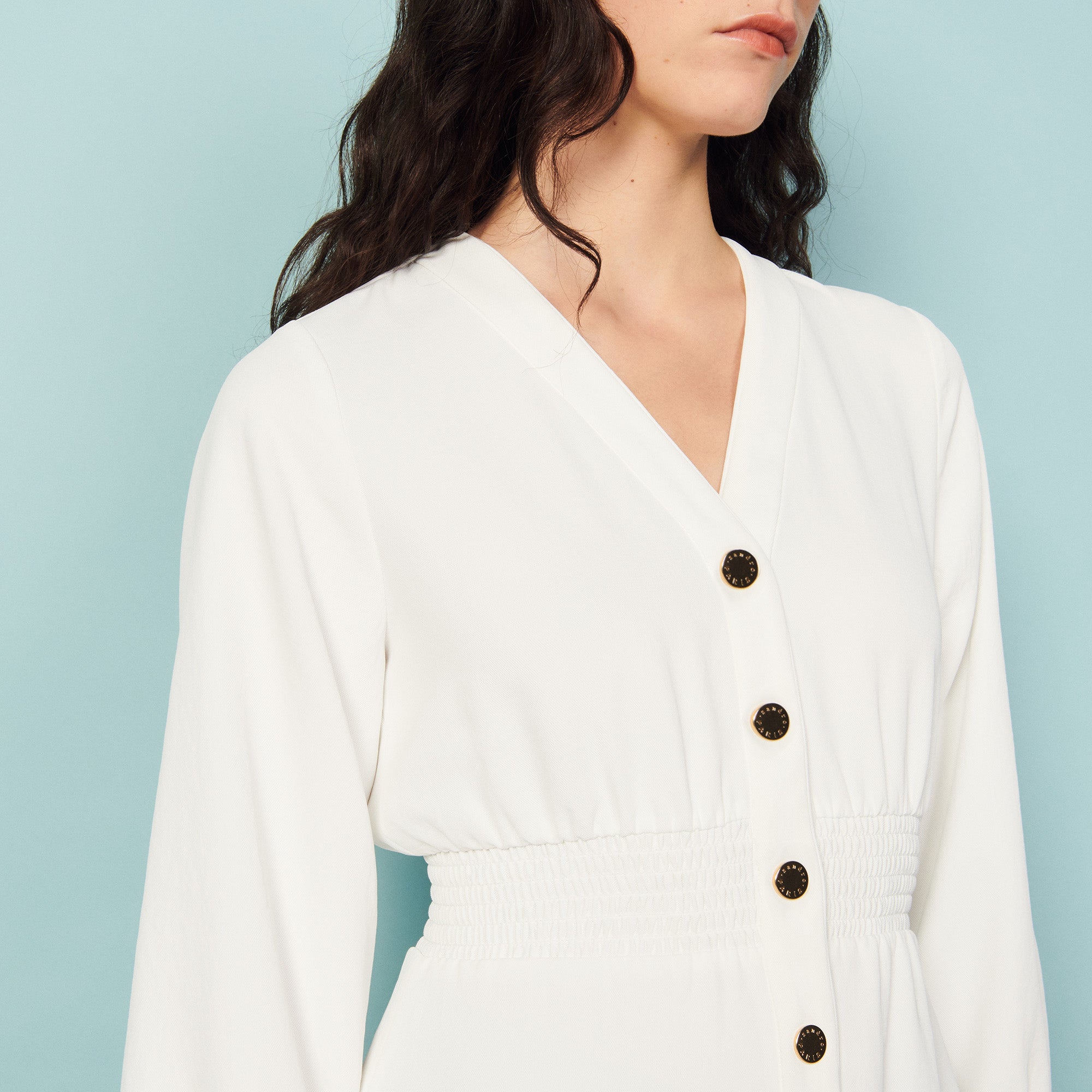 Robe courte à boutons pressions Sandro seconde main