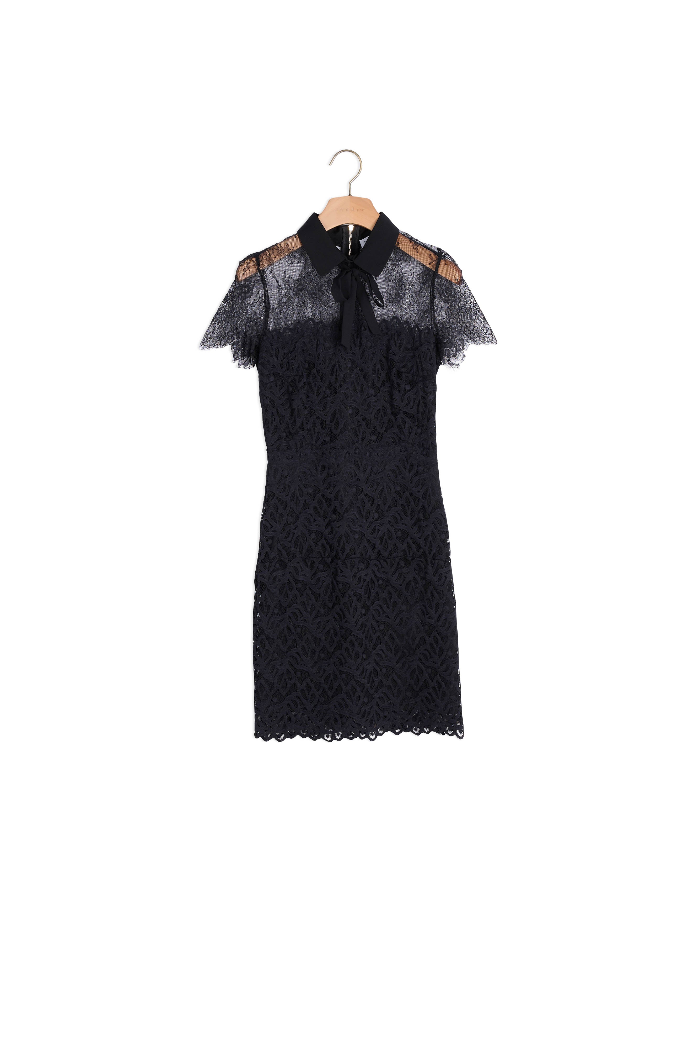 Robe dentelle bicolore Sandro seconde main