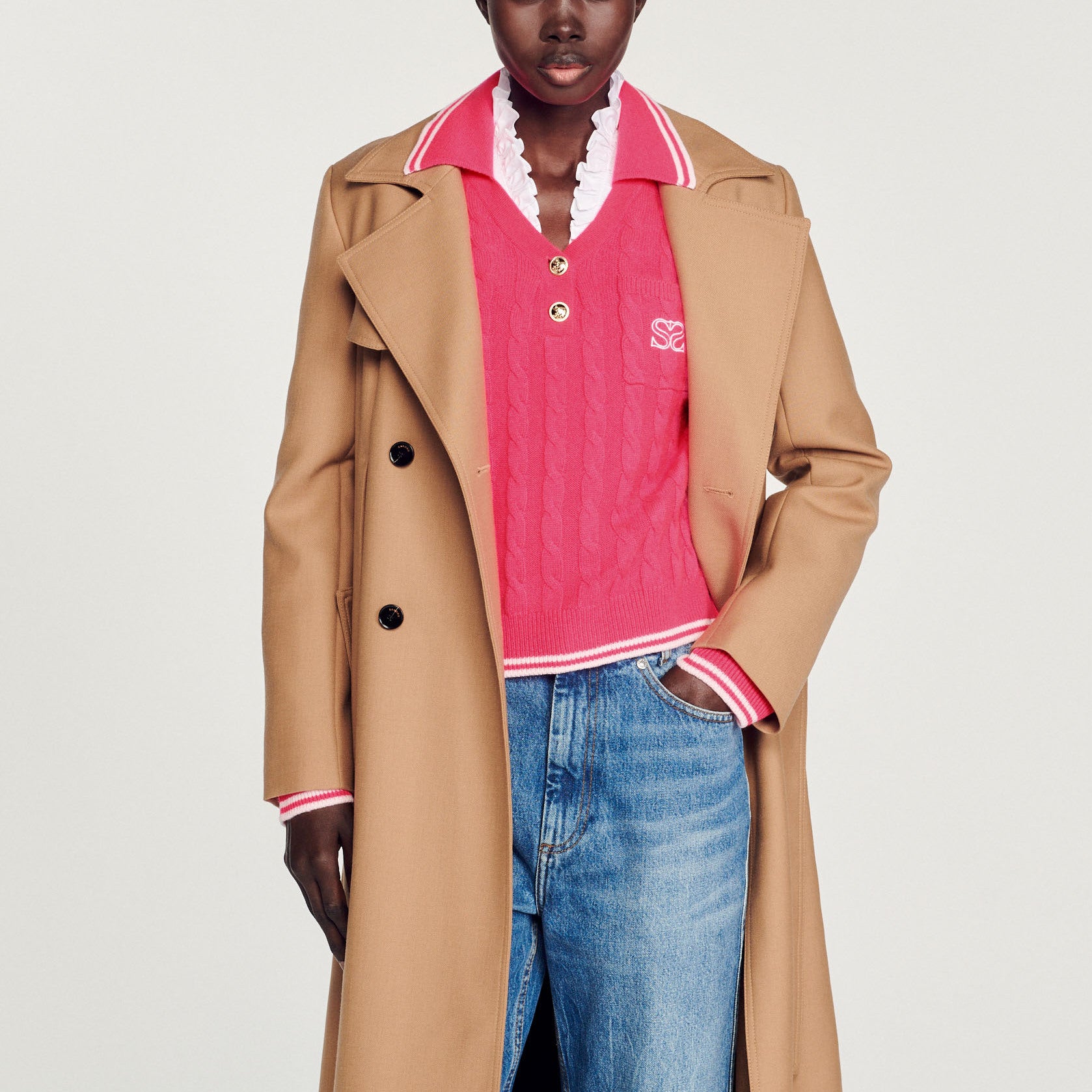 Pull en Maille torsadée Sandro seconde main