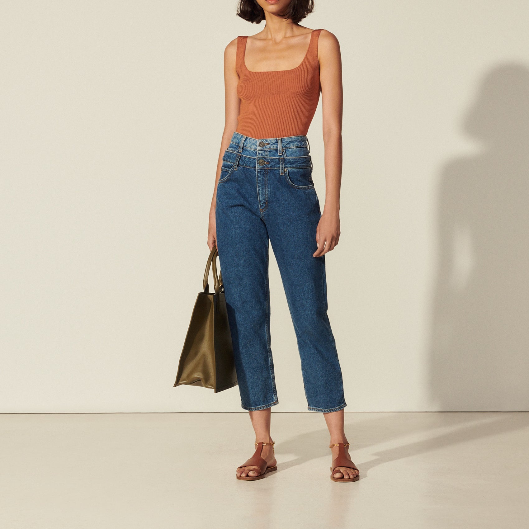 Jean trompe l'œil coupe mom Sandro seconde main