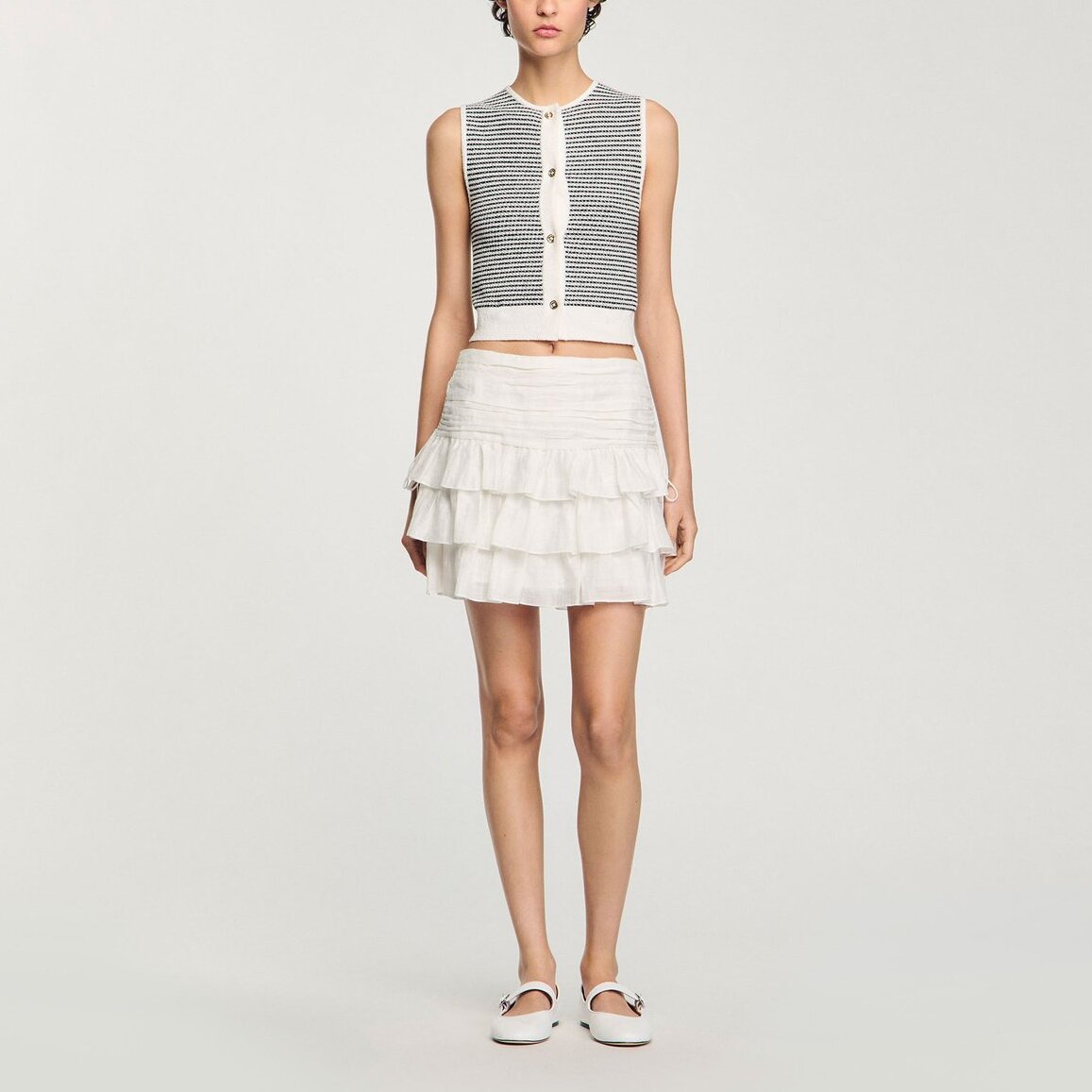 Jupe courte à volants Sandro seconde main