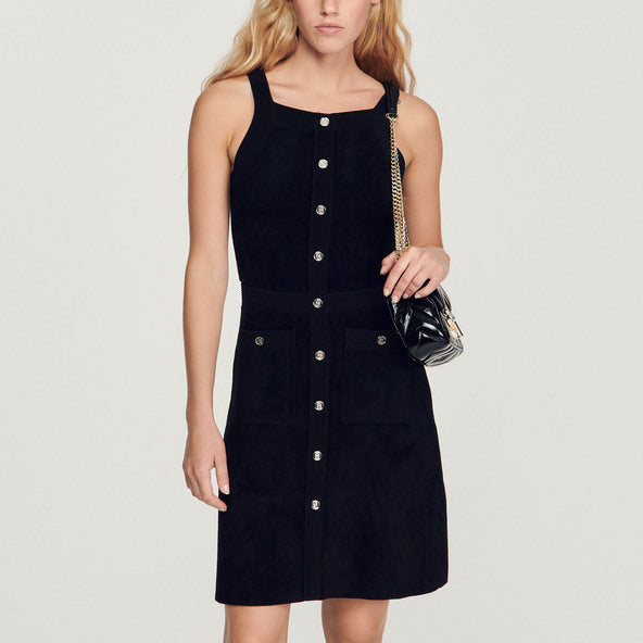 Robe sans manches effet velours Sandro seconde main