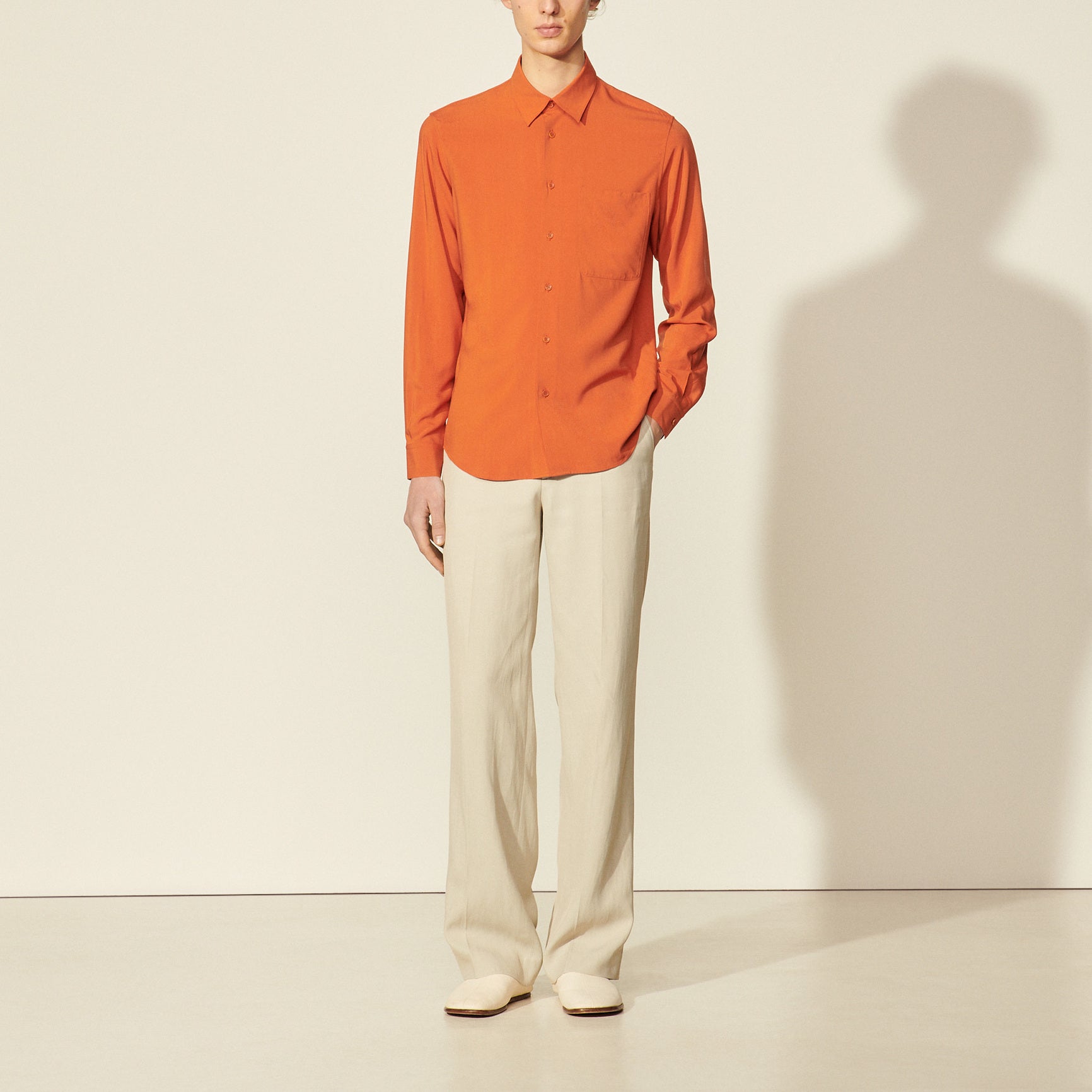 Chemise fluide unie Sandro seconde main